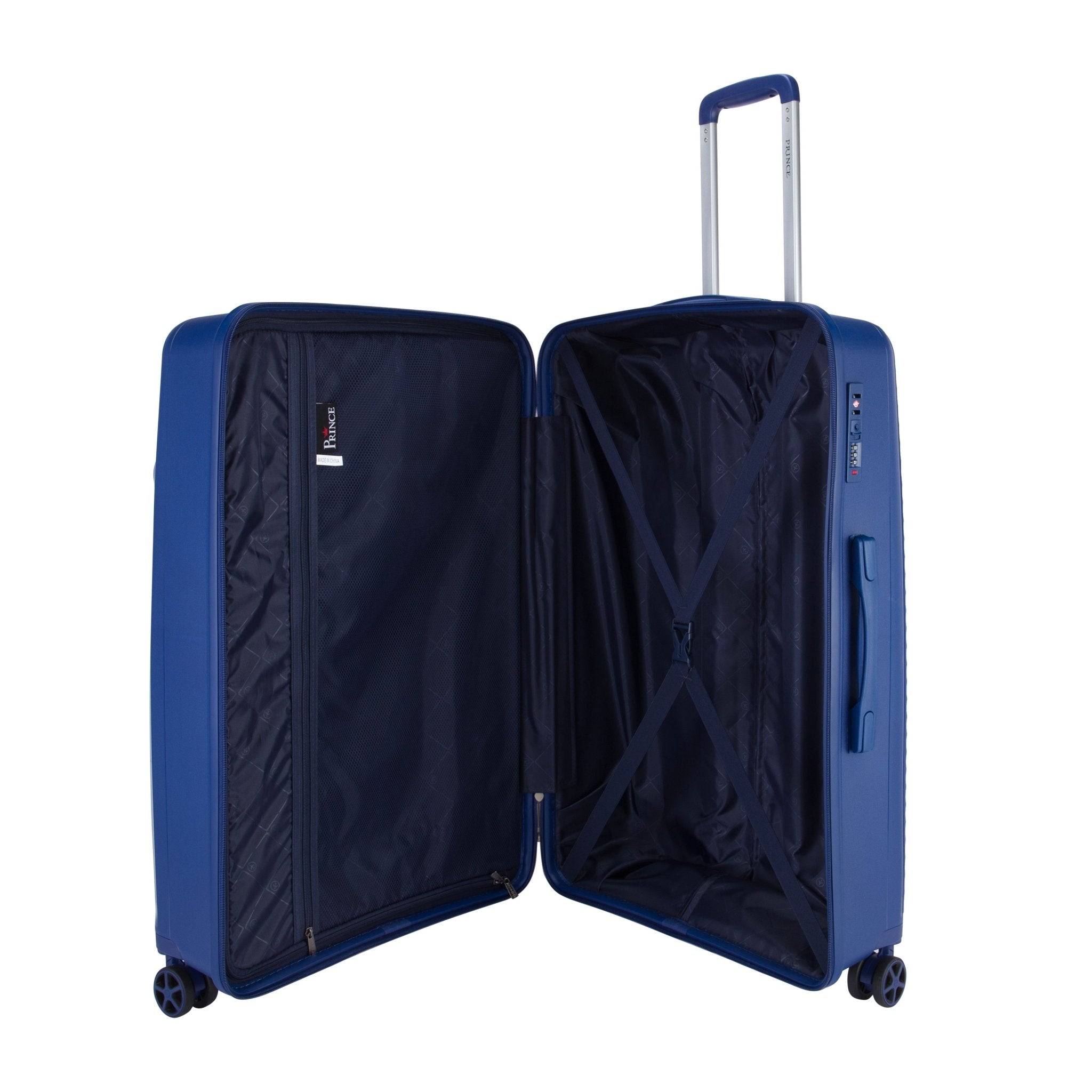 Prince Suitcase Unbreakable Set of 3-Navy PR16710