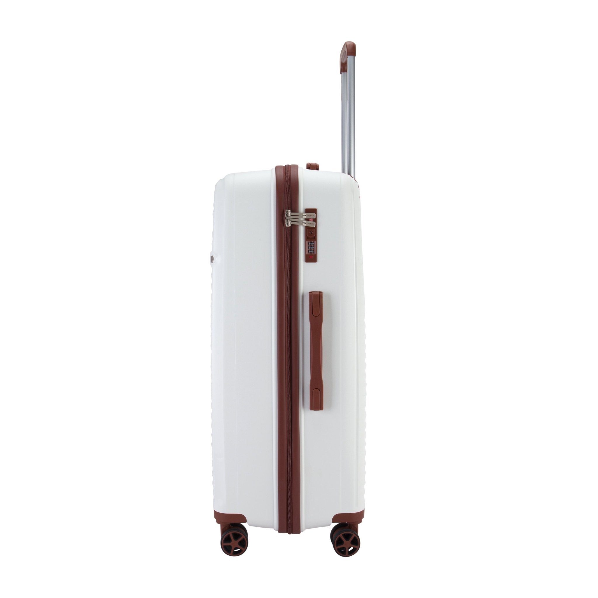 Prince Suitcase Unbreakable Set of 3-White PR16710