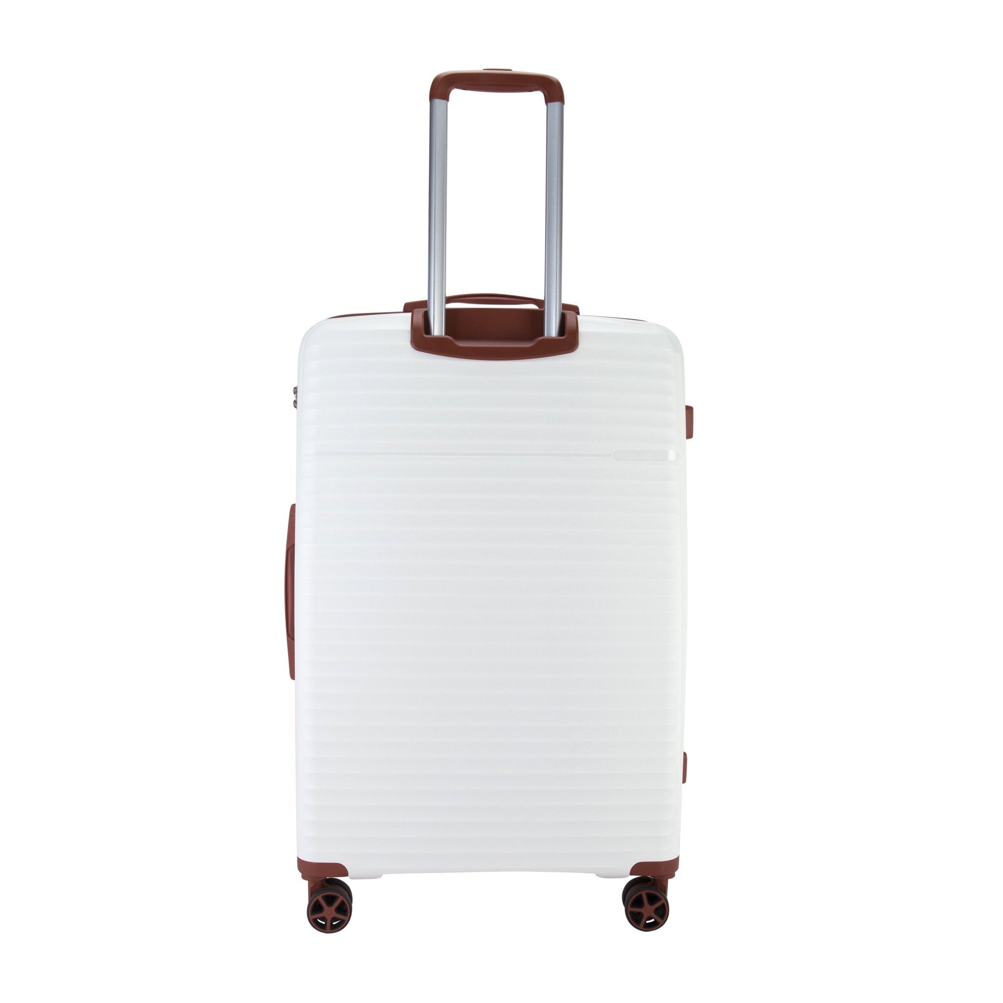 Prince Suitcase Unbreakable Set of 3-White PR16710