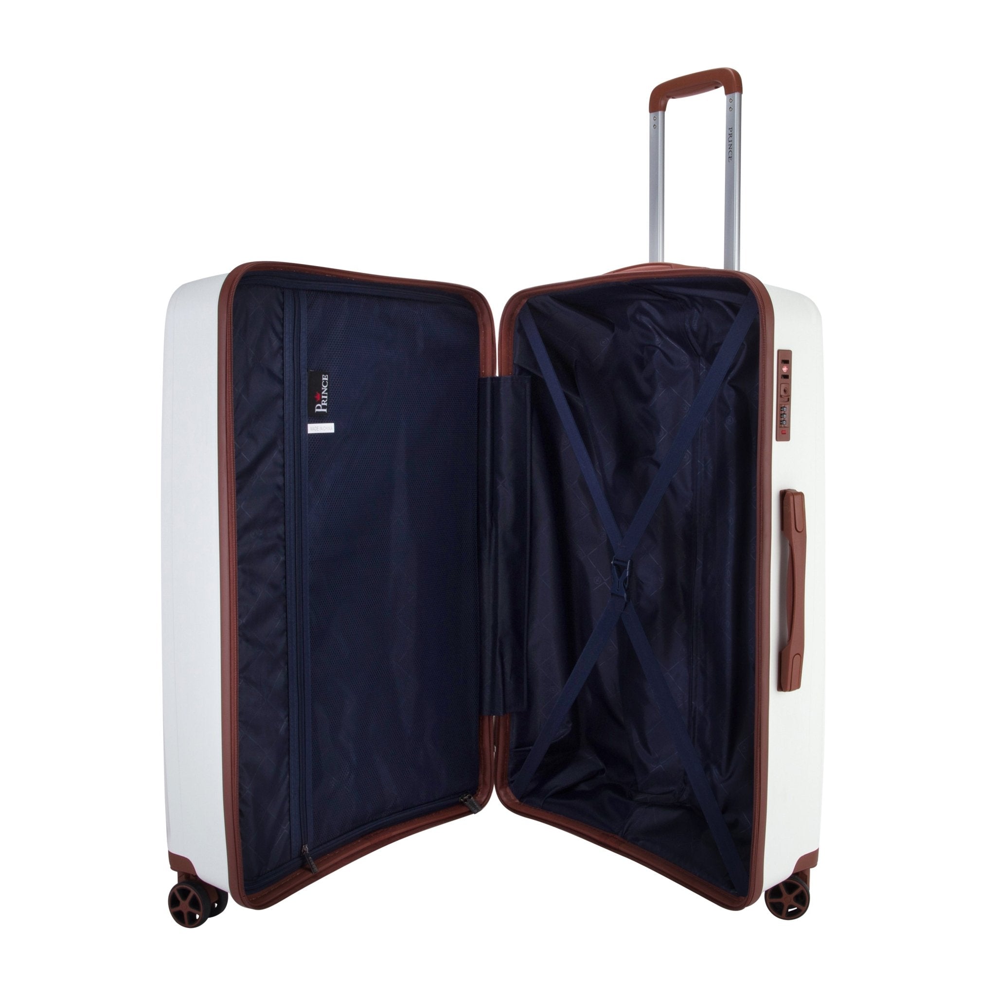 Prince Hardside Suitcase Set of 3-White