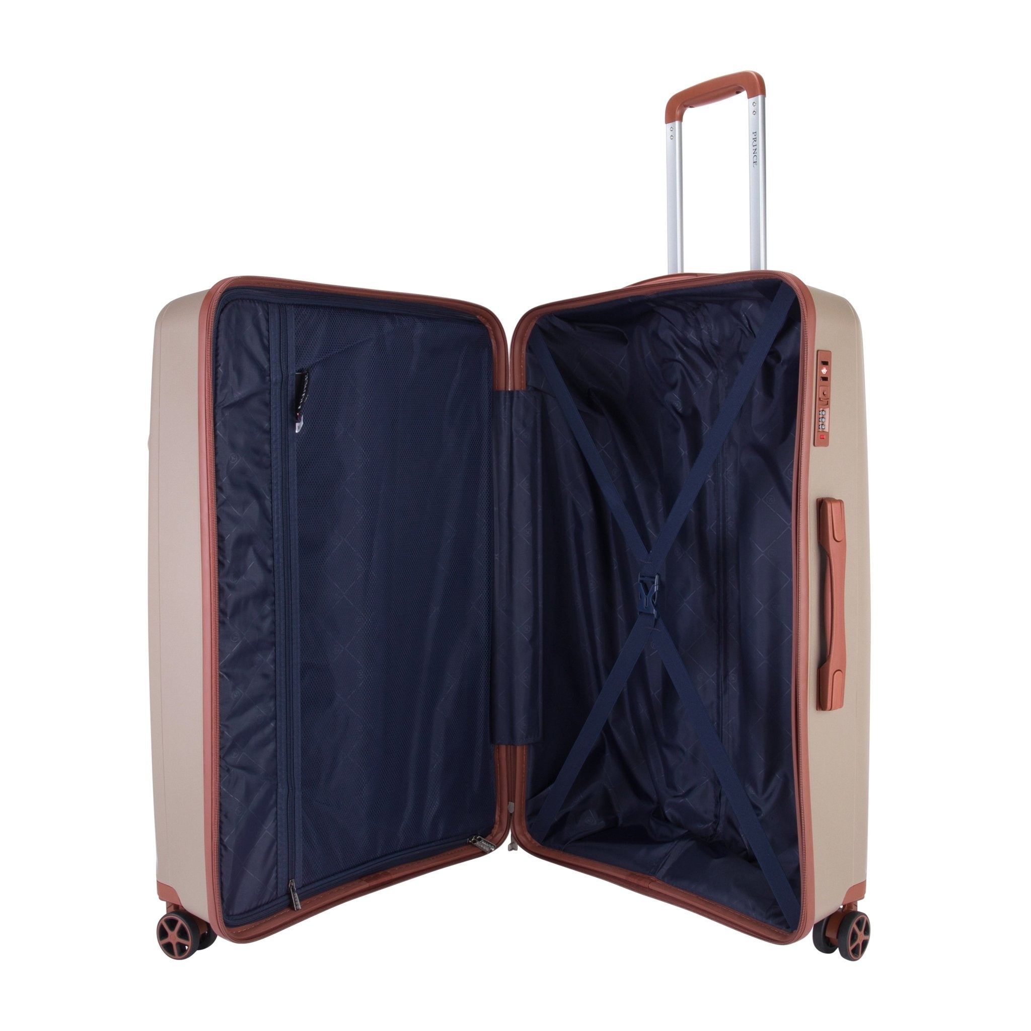 Prince Suitcase Unbreakable Set of 3-Champagne PR16710