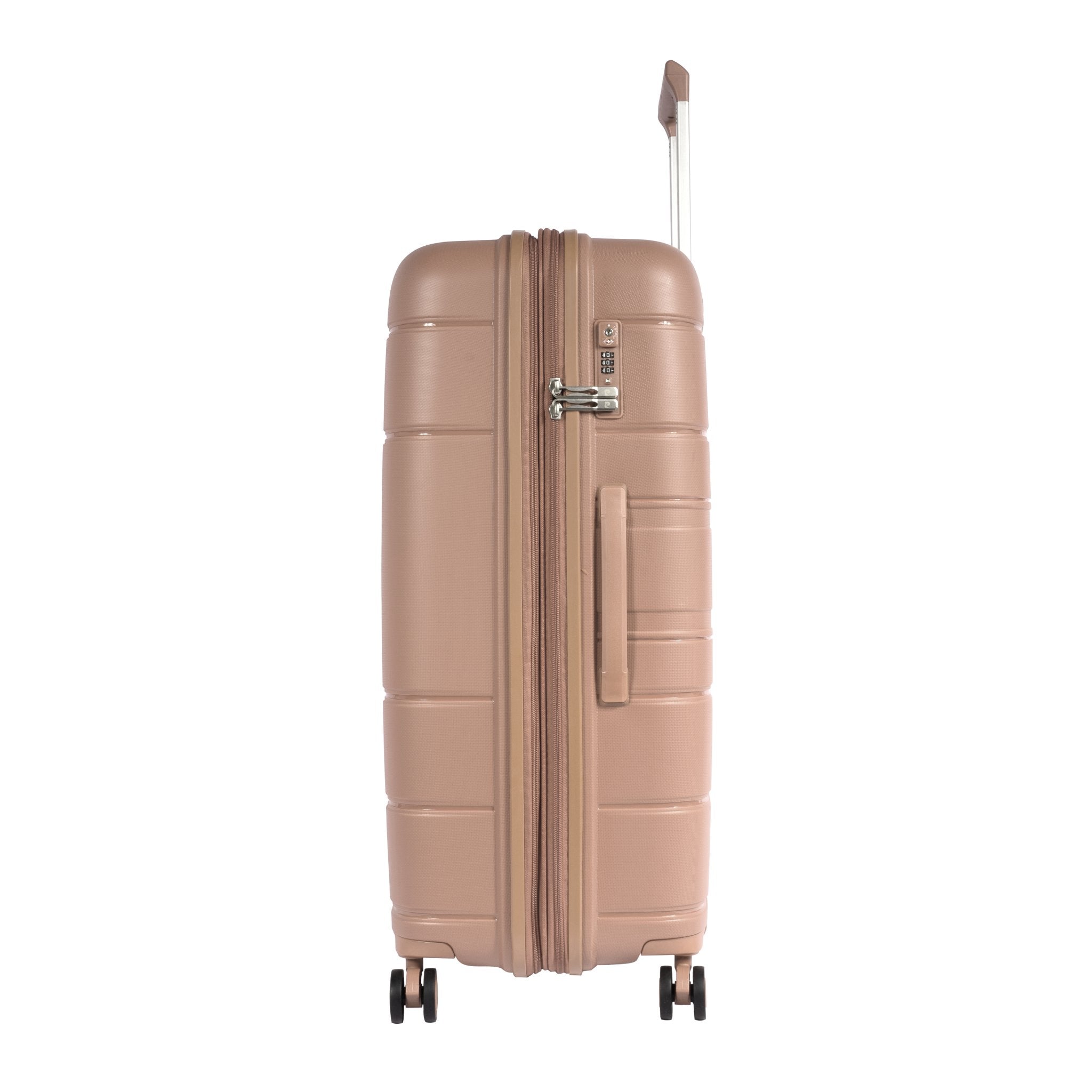 Pierre Cardin Upright Flexible/Hardcase Trolley Set of 4, Rose Gold