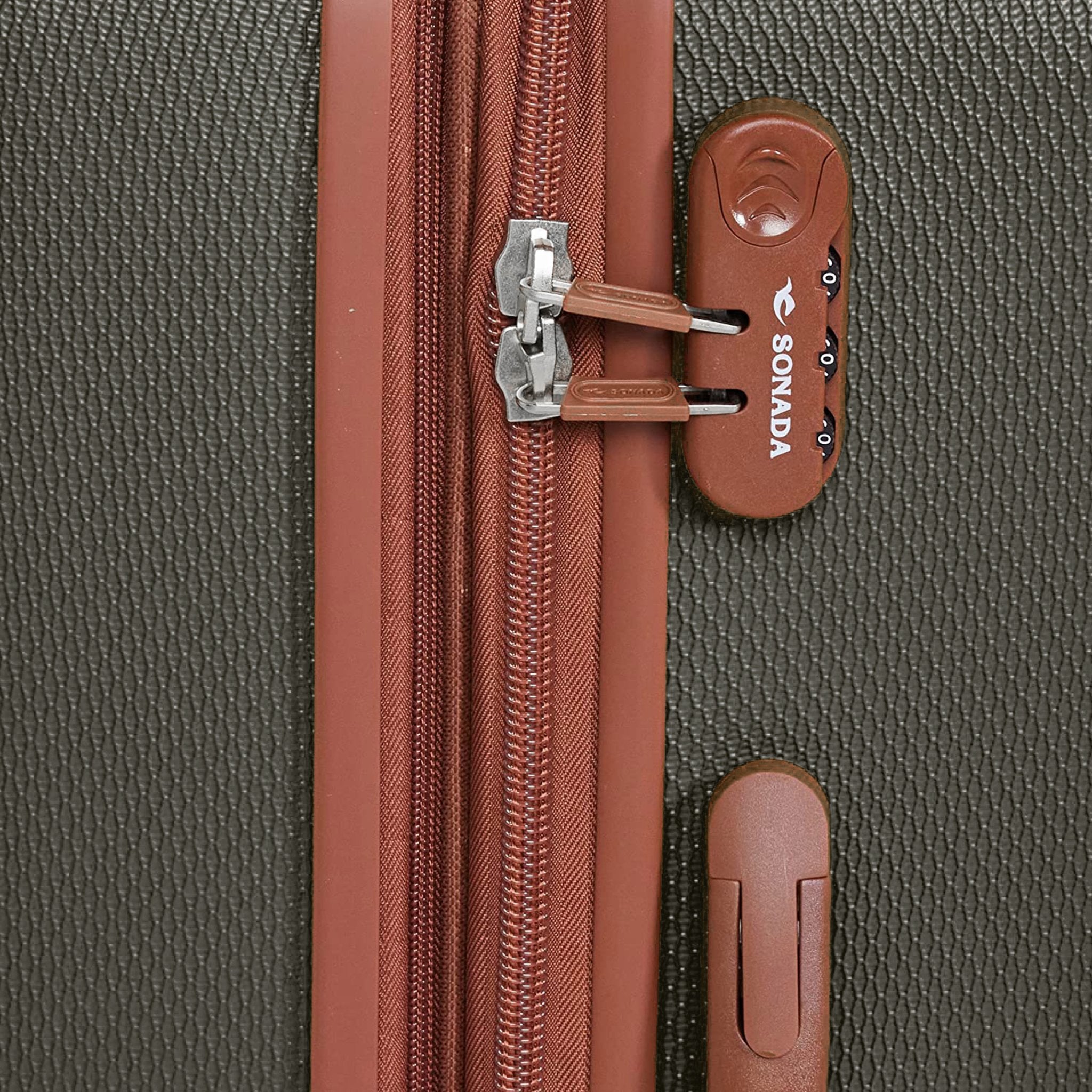 Upright Suitcases Trolley Set of 3 - Dark Grey