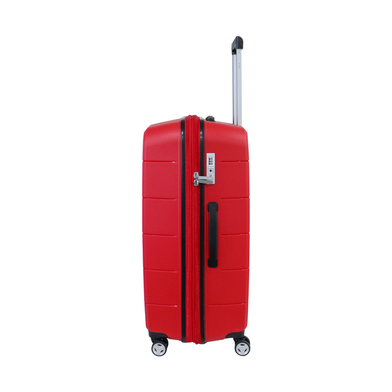 مجموعة عربات بيير كاردان بيكسل كوليكشن غير قابلة للكسر من 3 + حقيبة تجميل - أحمر
