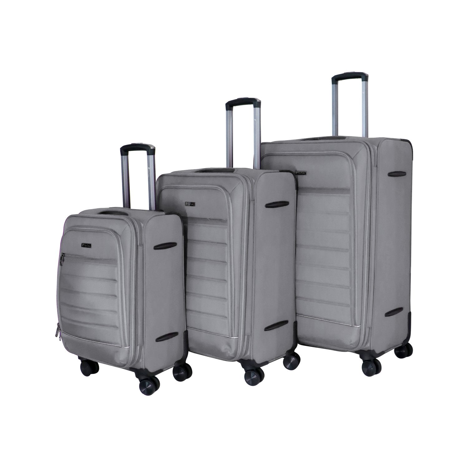 Pierre Cardin Gallen Suitcase Trolley Set of 3 - Black