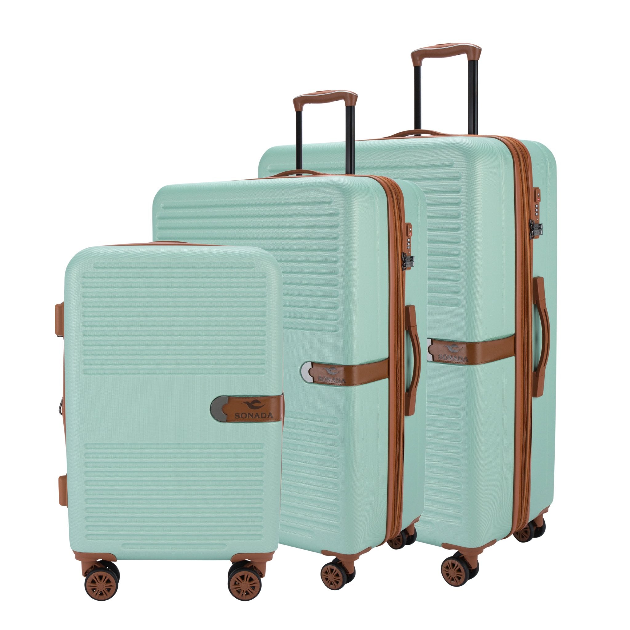 Sonada Sydney Upright Collection Hardcase Trolley Set of 3-Grey