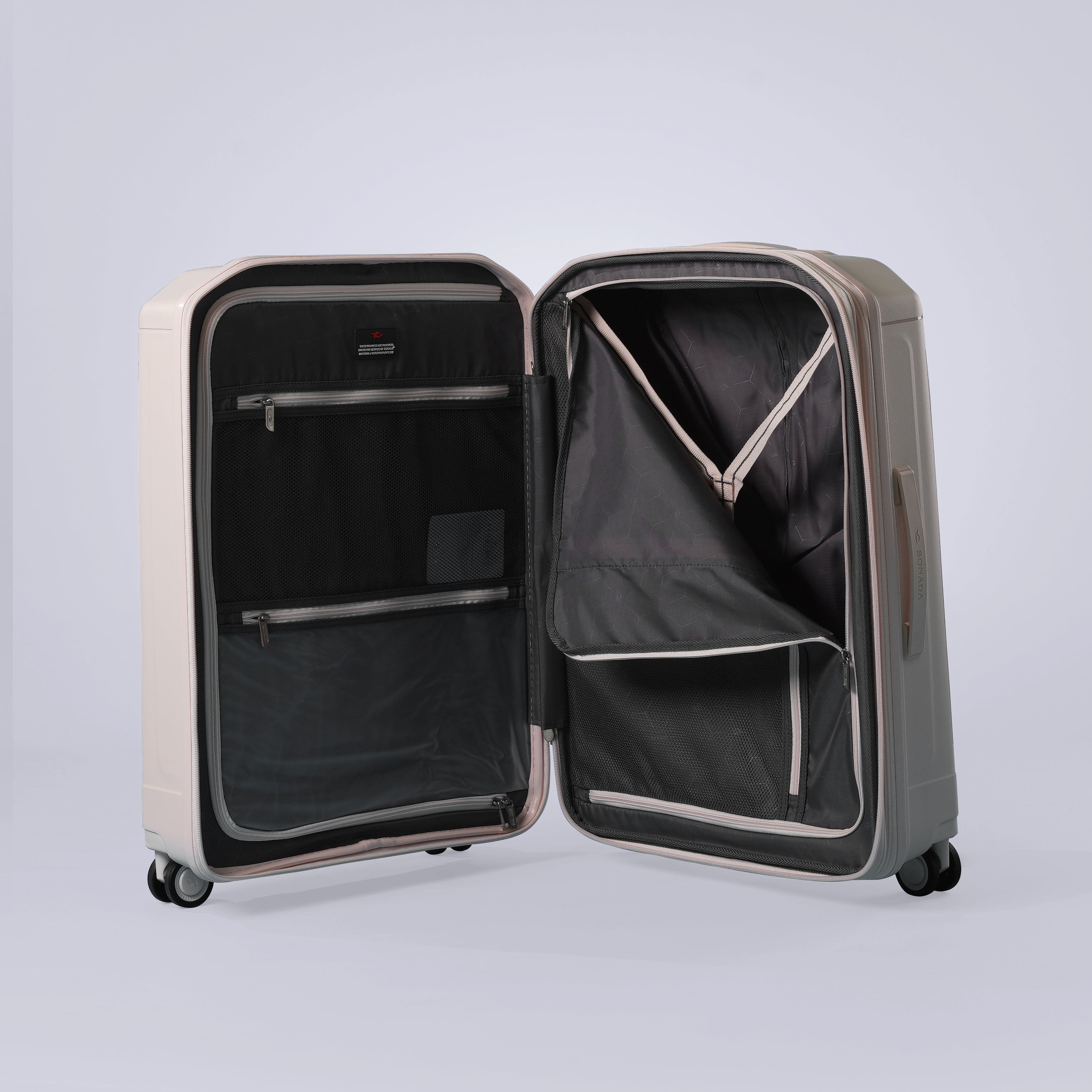 Sonada Milan Suitcases Trolley Set of 3 - Soft Pink