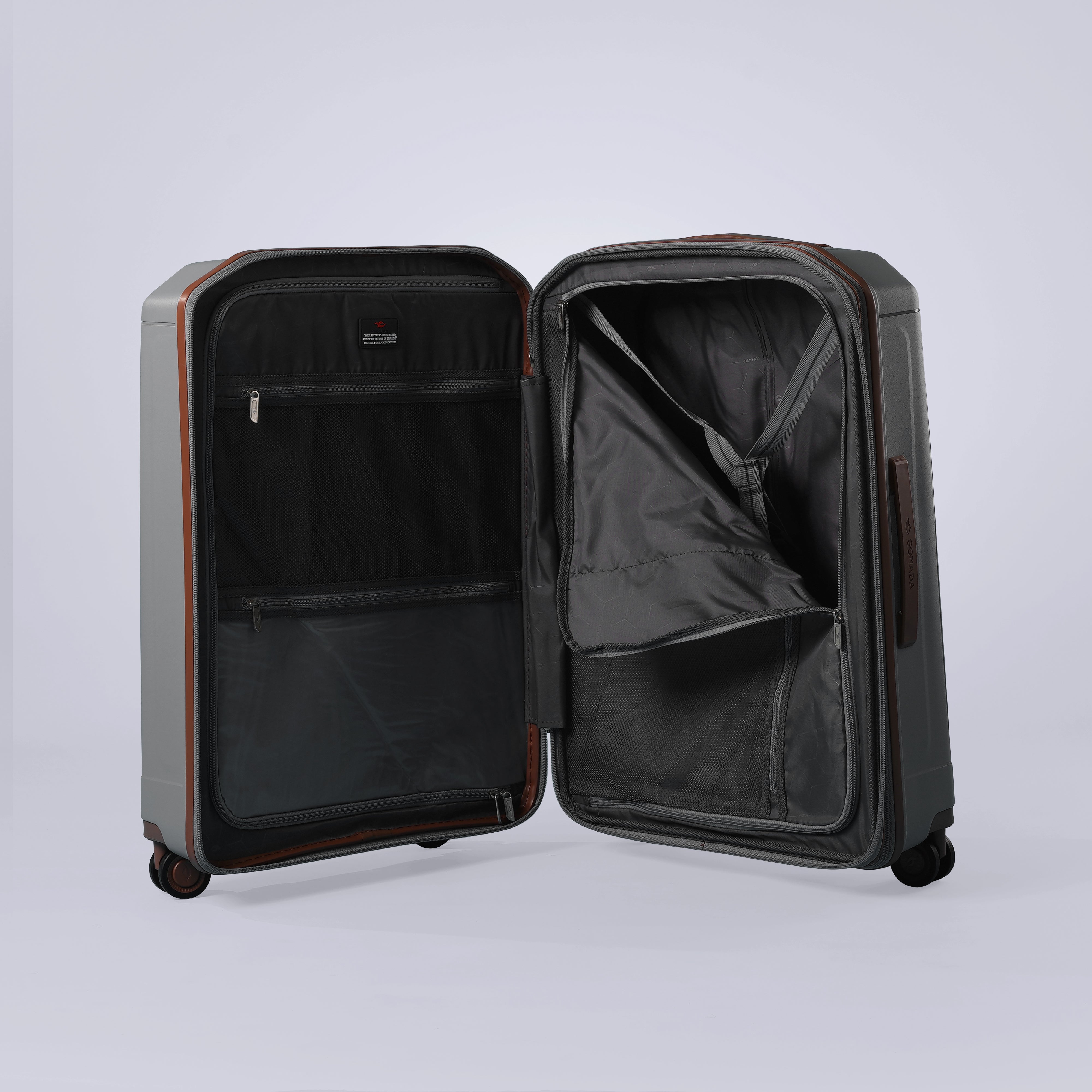 Sonada Milan Suitcases Trolley Set of 3 - Silver