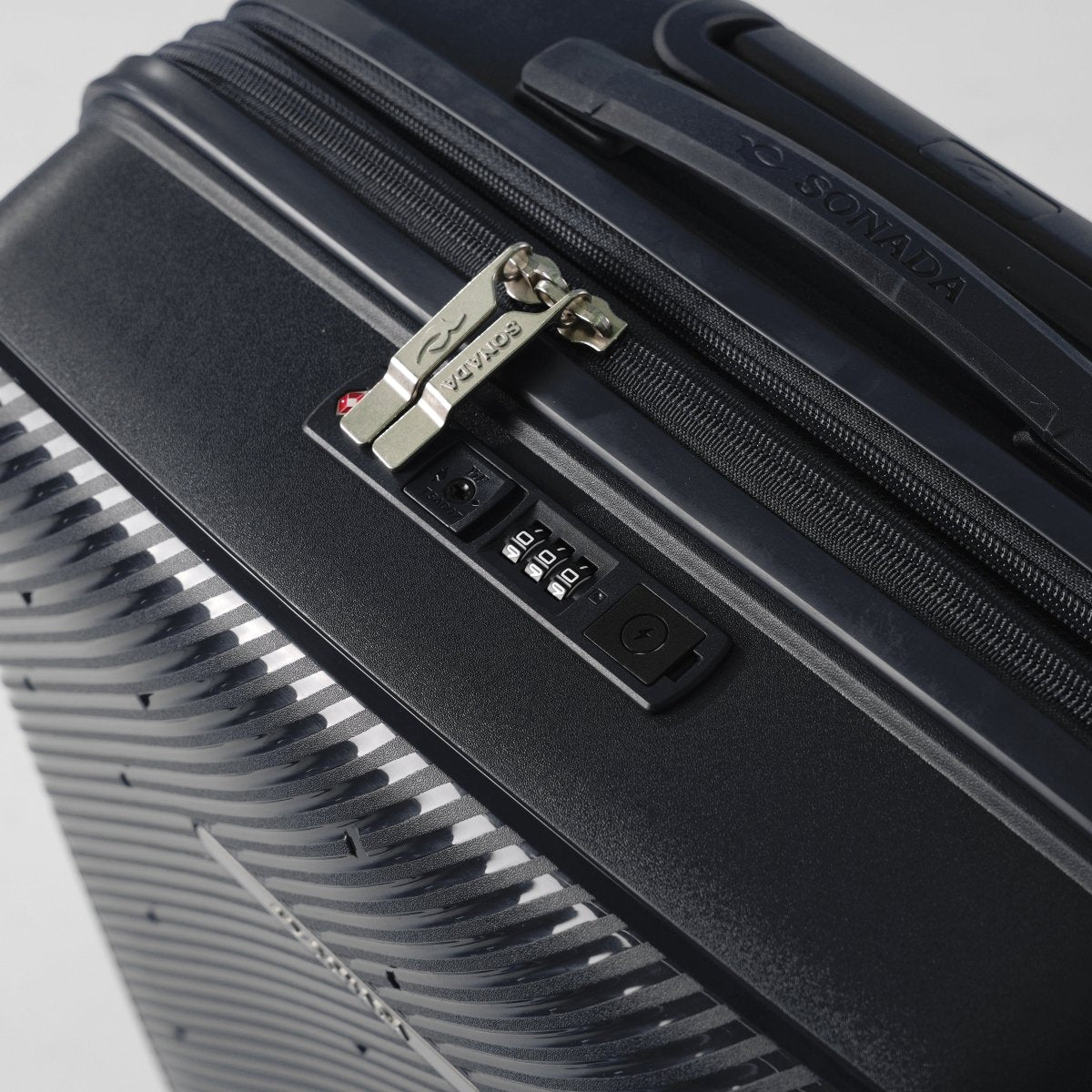 Almeria PP Suitcase Trolley Set of 4, Black - MOON - Luggage & Travel Accessories - Sonada