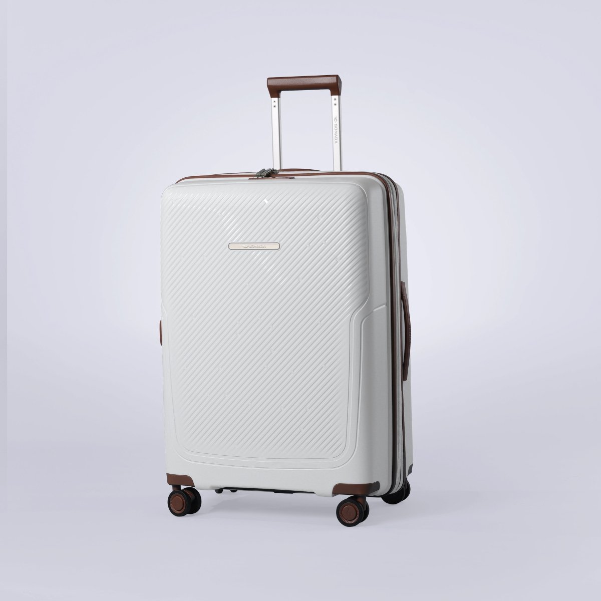Almeria PP Suitcase Trolley Set of 4, White - MOON - Luggage & Travel Accessories - Sonada