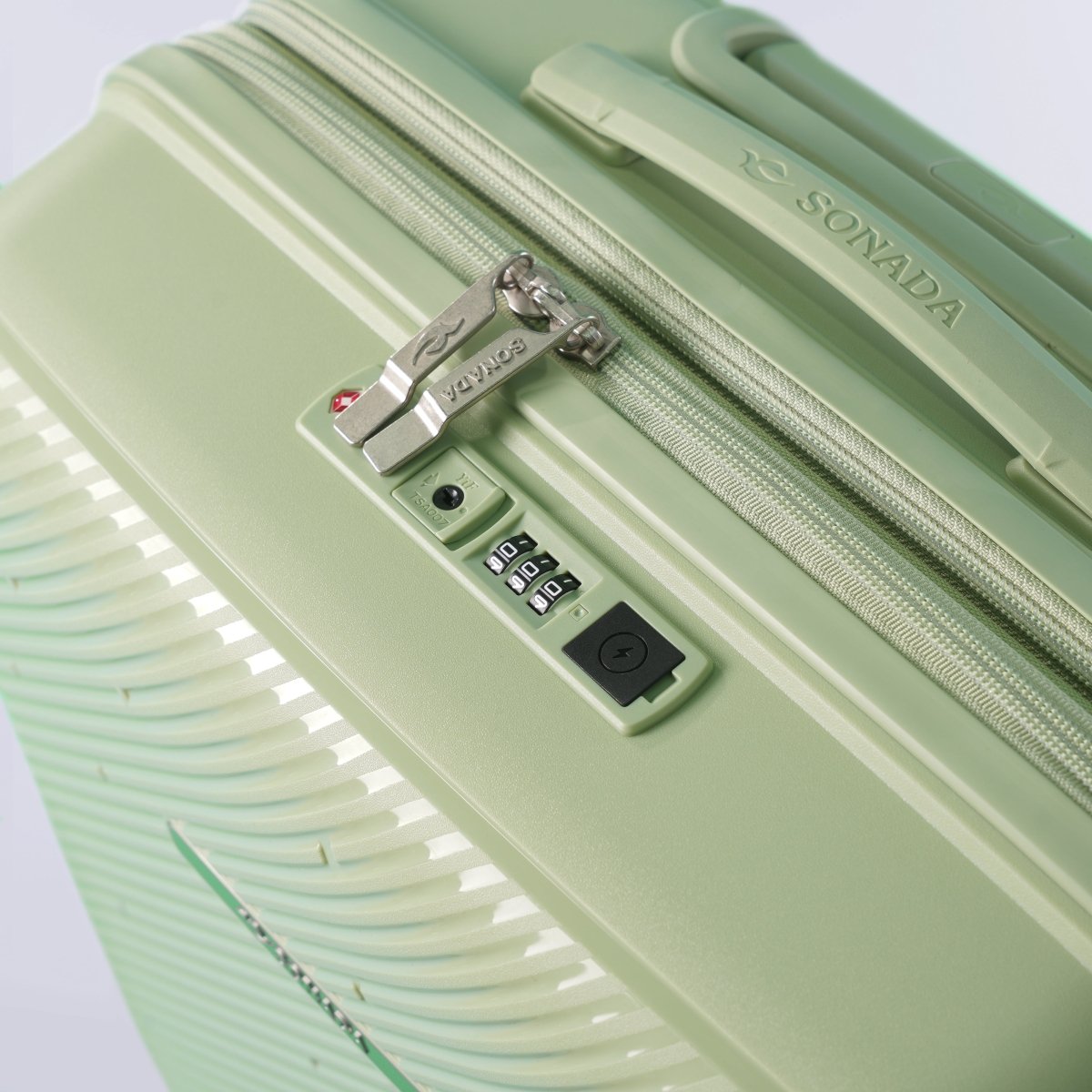 Almeria Suitcase Trolley Set of 4, Light Green - MOON - Luggage & Travel Accessories - Sonada