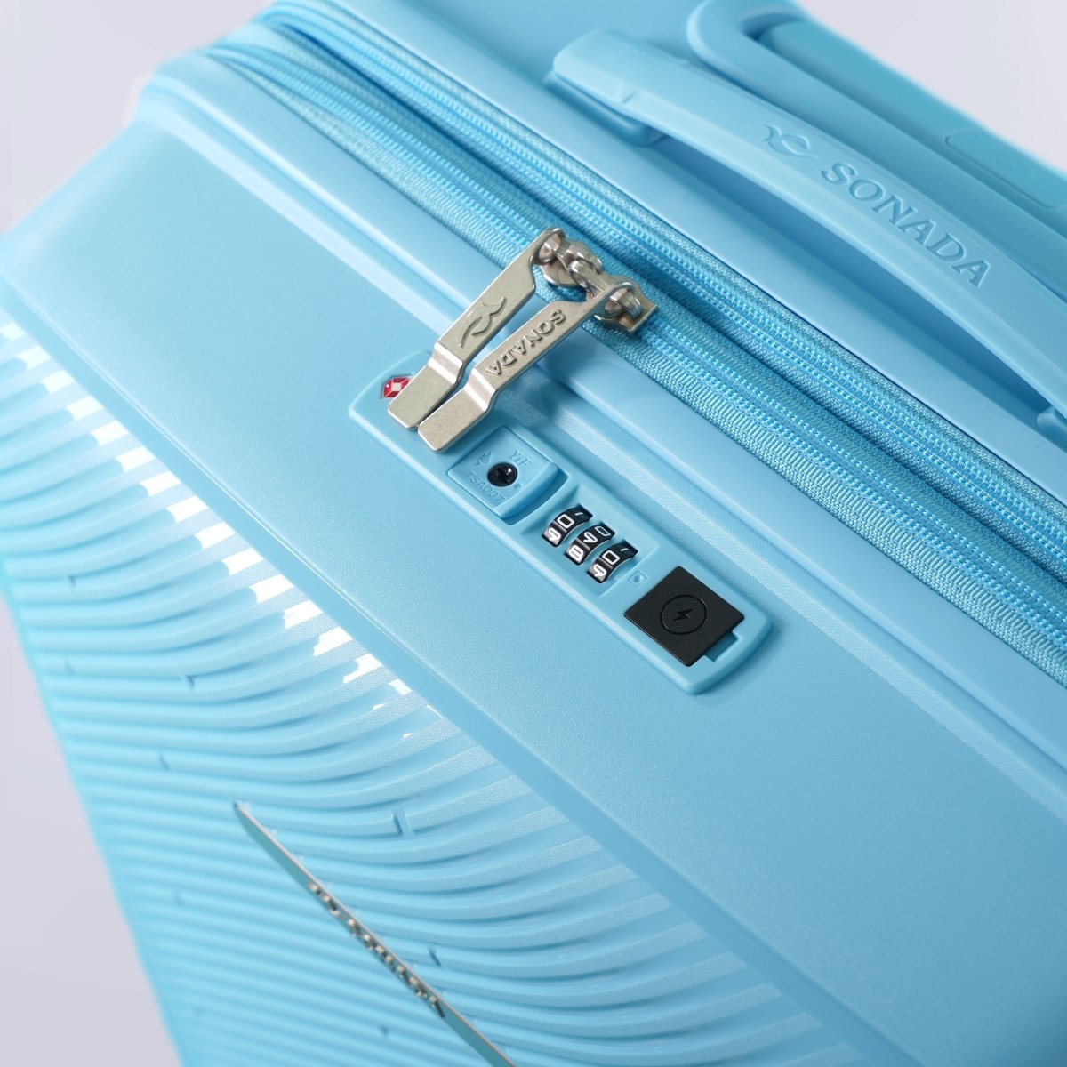 Almeria Suitcase Trolley Set of 4, Turqouise - MOON - Luggage & Travel Accessories - Sonada