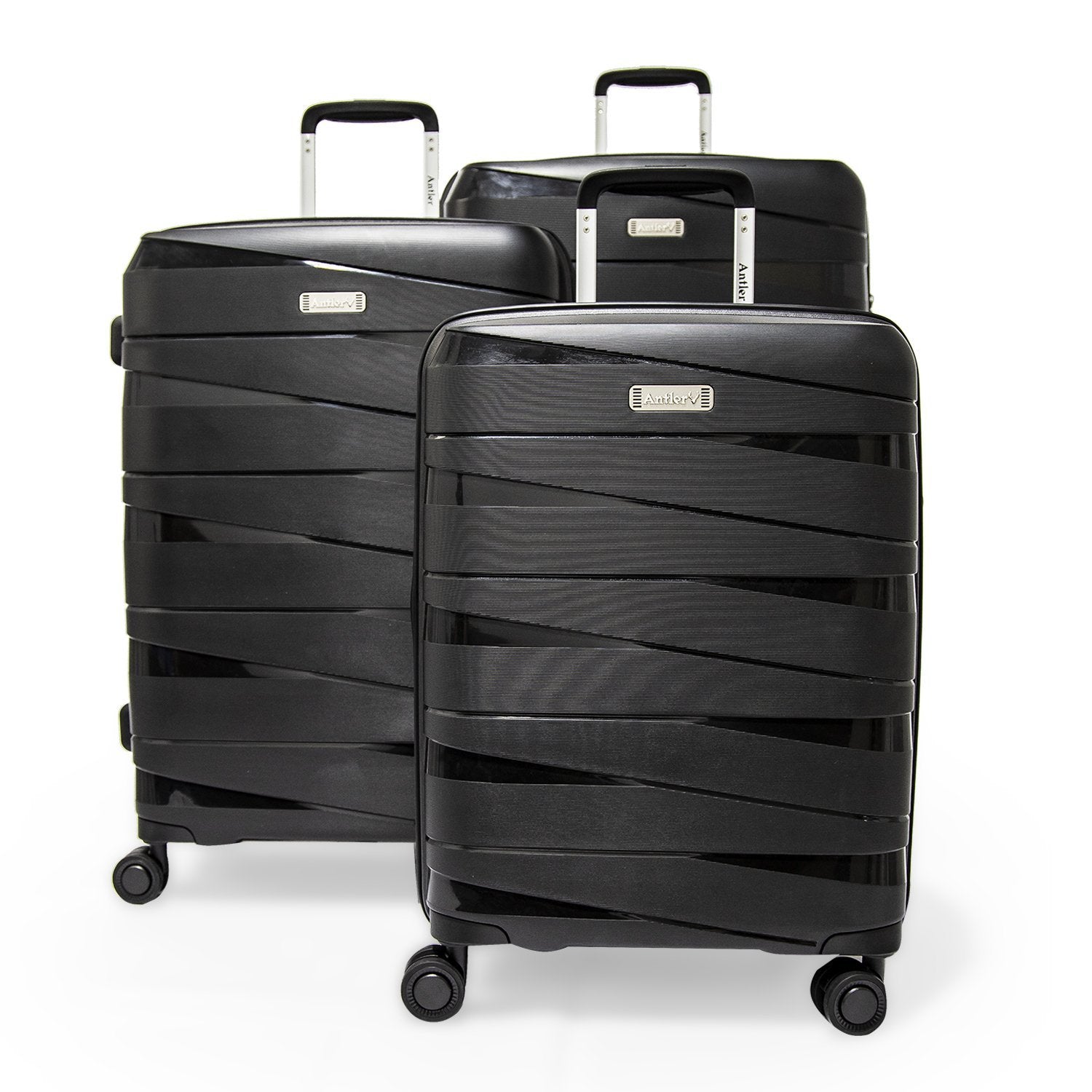 Antler New Nova Set of 3 + Beauty Case Suitcases Brown - MOON - Luggage - Antler - Antler New Nova Set of 3 + Beauty Case Suitcases Brown - Black - Antler - 14