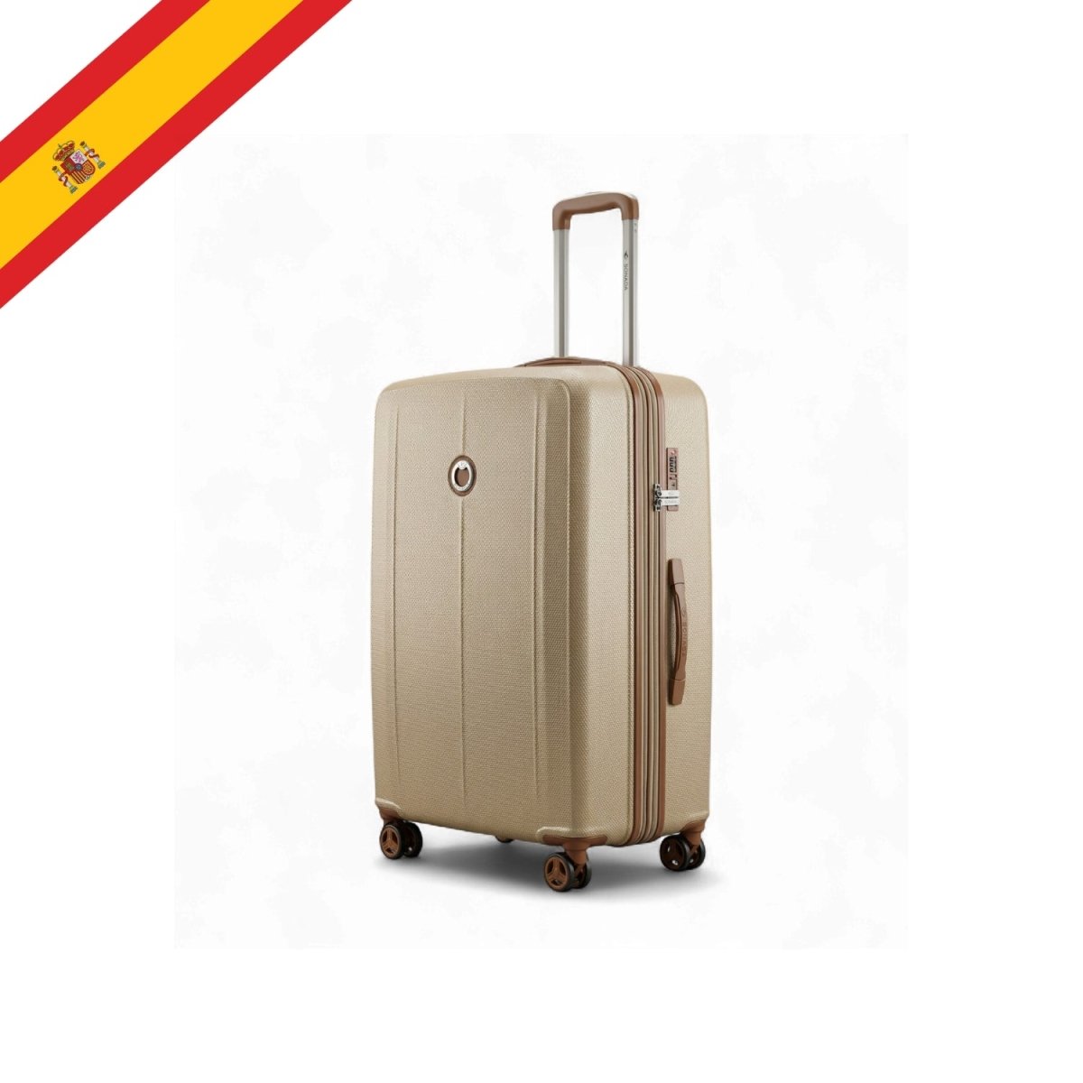 Aragon Hardside Luggage Set of 3, Champagne - MOON - Luggage - Sonada