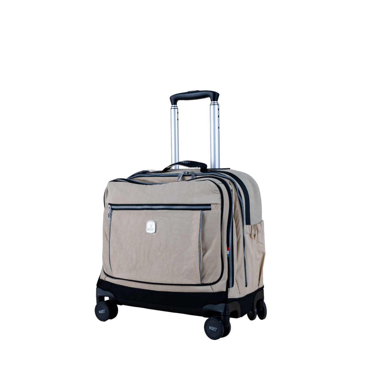 Beige 8 Wheels School Bag Trolley Set of 4(Lunch Bag & Pencil Case)+Lunch Box - MOON - Back 2 School - Wires