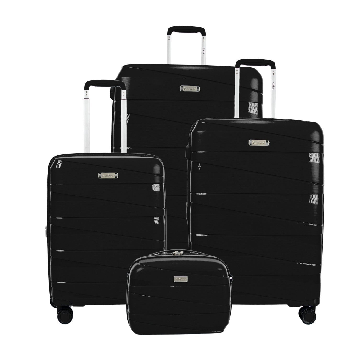 Antler Nova Unbreakable Set of 4 Suitcases, Black