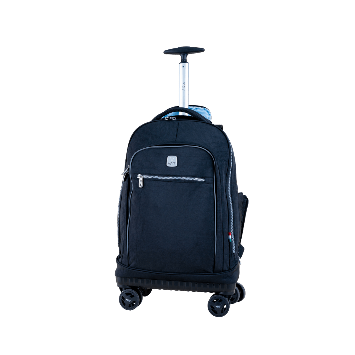 Black 4 - Wheels School Backpack Trolley Set (Lunch bag & Pencil Case) - MOON - Back 2 School - Wires