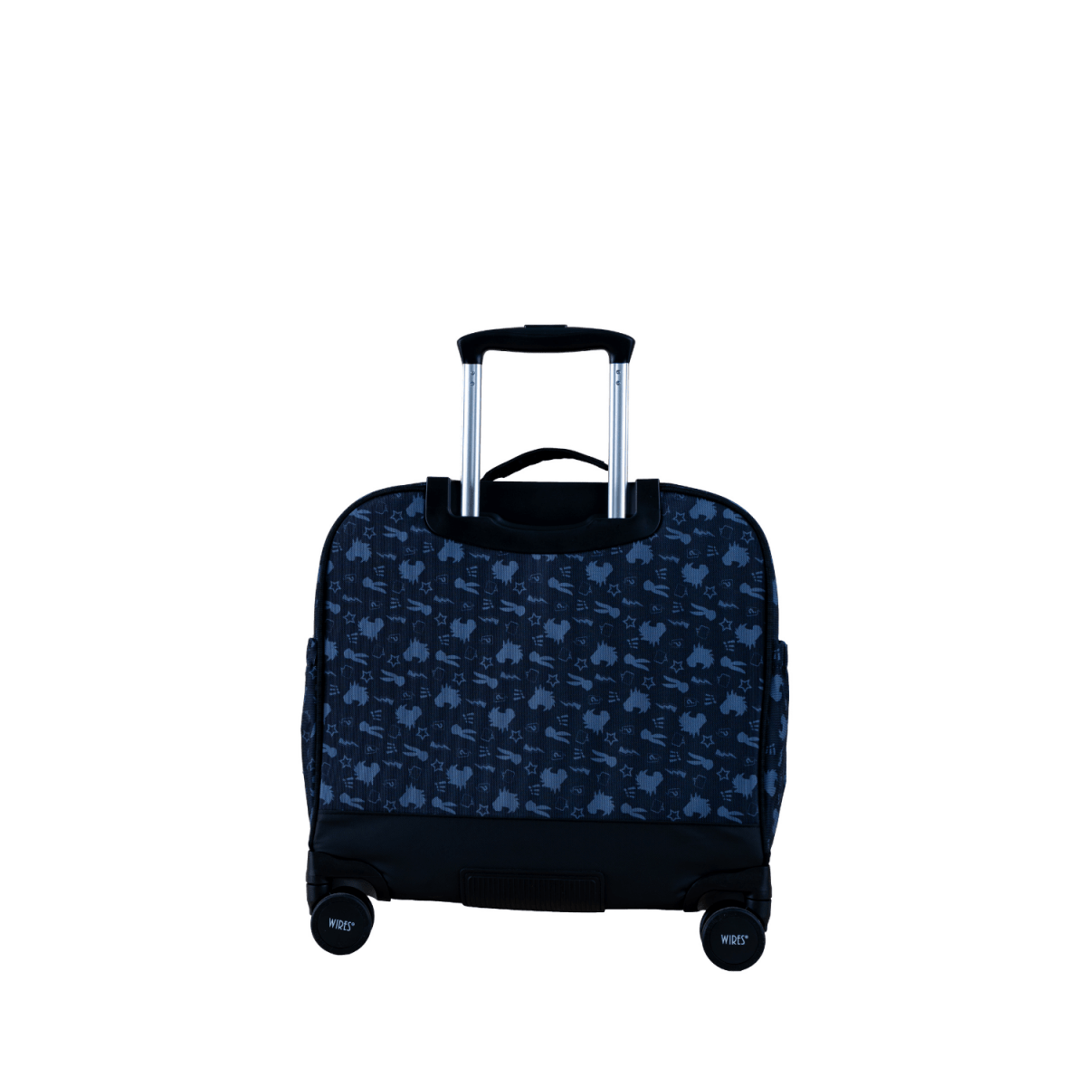 Black & Yellow Pattern 8 Wheels School Bag Trolley Set of 4(Lunch Bag & Pencil Case)+Lunch Box - MOON - Back 2 School - Wires