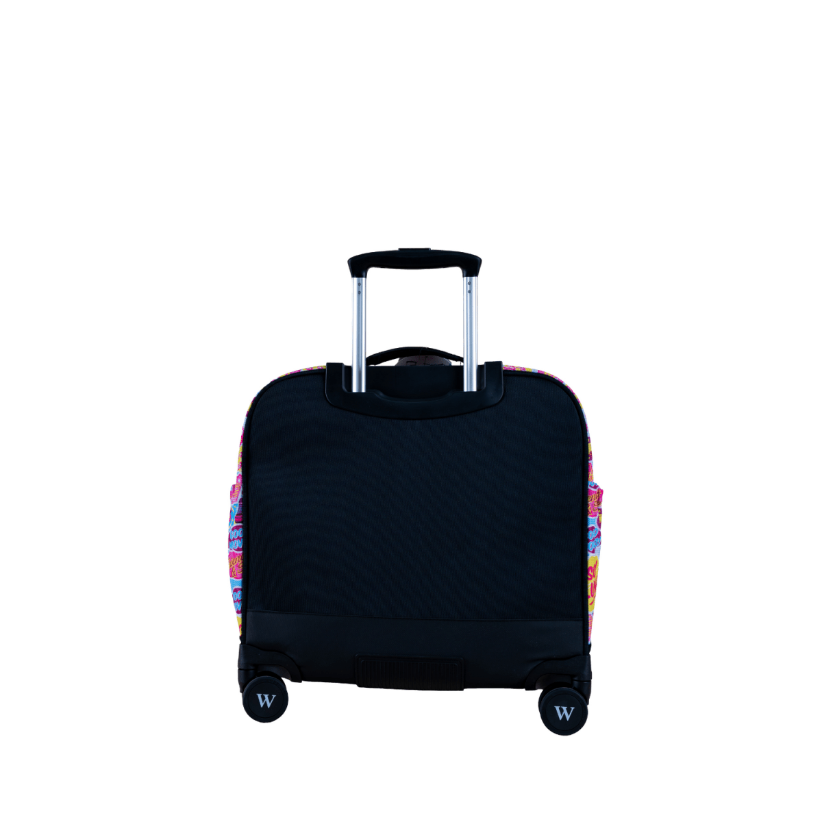 Bold Colors 8 Wheels School Bag Trolley Set of 4(Lunch Bag & Pencil Case)+Lunch Box - MOON - Back 2 School - Wires
