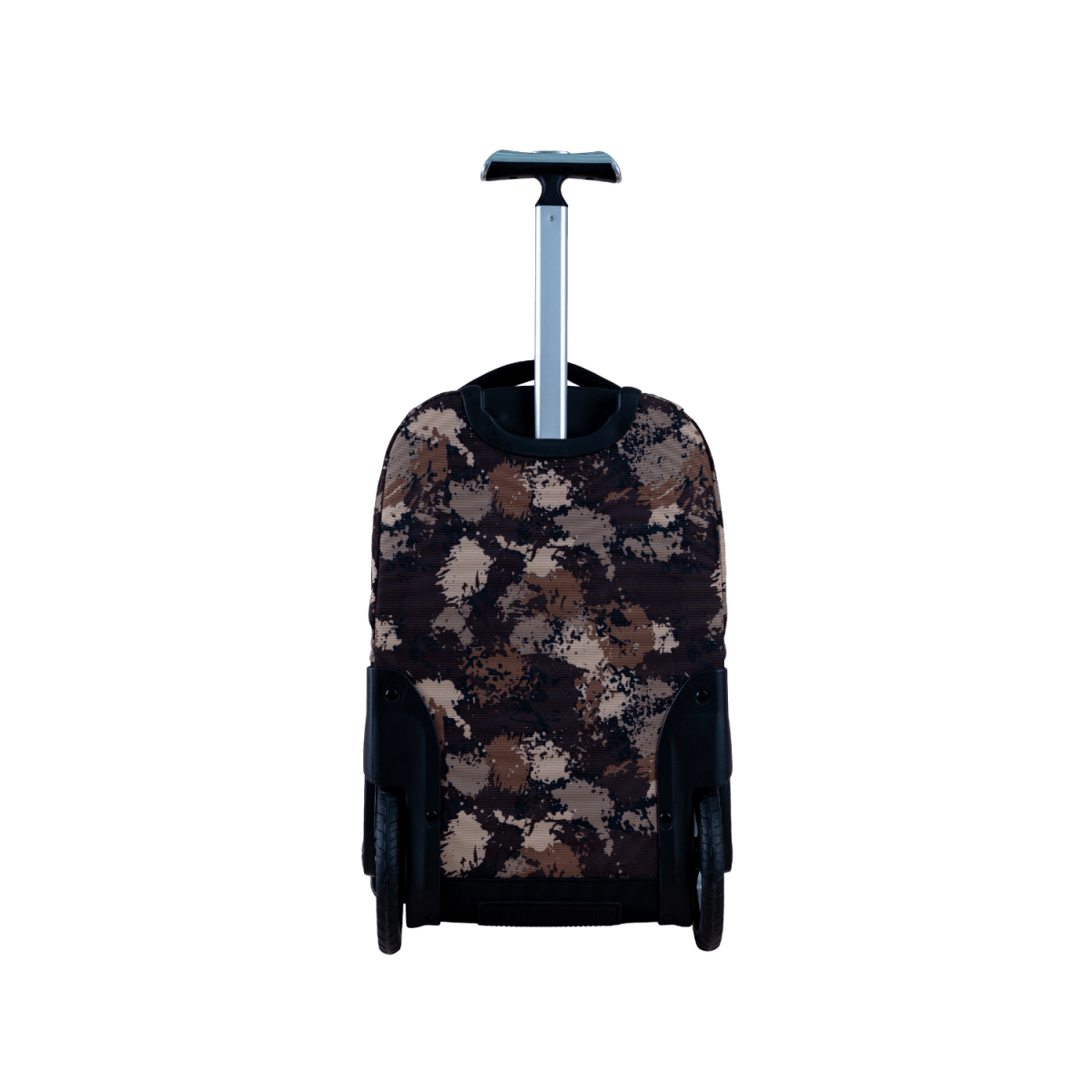 Brown Camouflage Big Wheel School Bag Trolley Set of 3 (Lunch Bag & Pencil Case) - MOON - Back 2 School - Wires