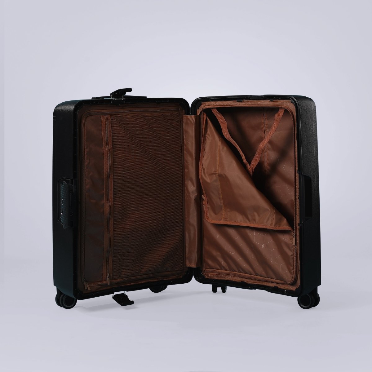 Burgos Zipless Suitcase Set of 3 Black - MOON - Luggage & Travel Accessories - Sonada