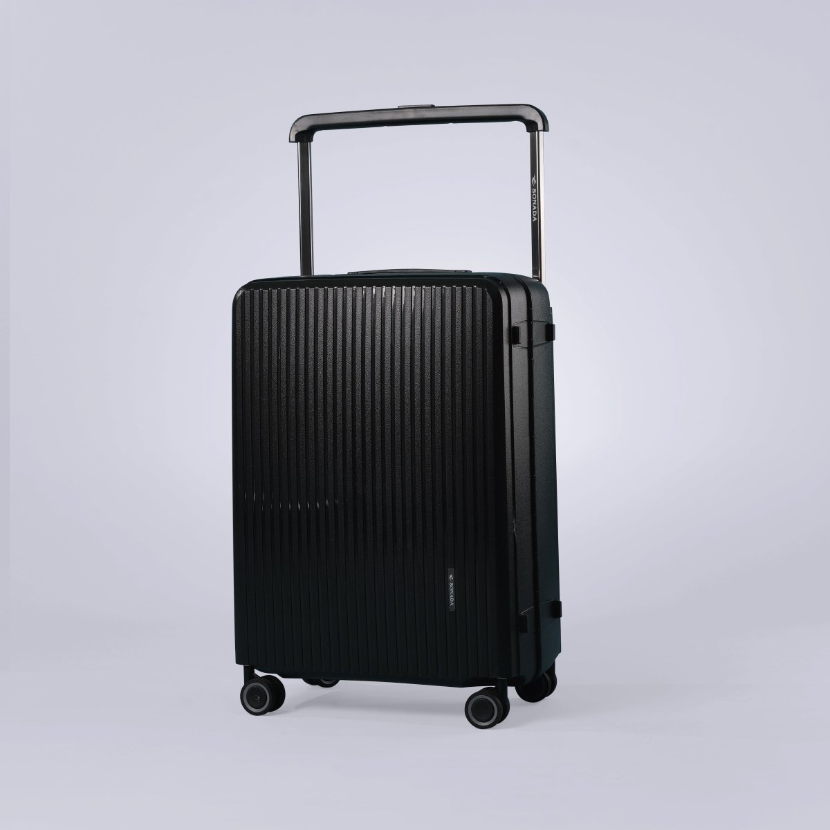 Burgos Zipless Suitcase Set of 3 Black - MOON - Luggage & Travel Accessories - Sonada