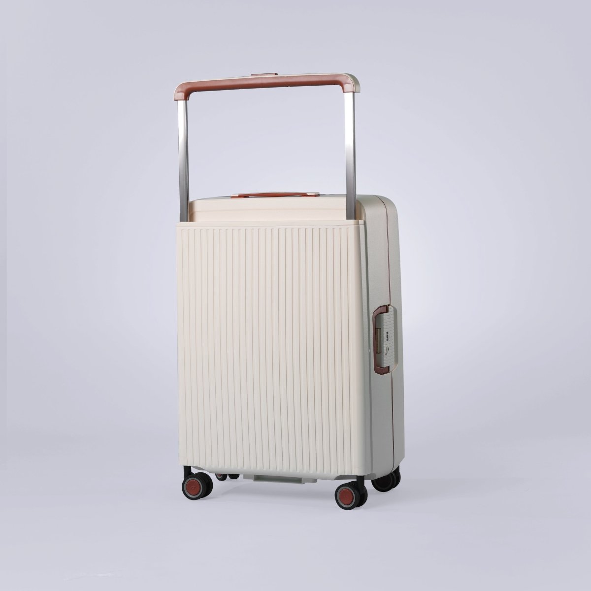 Burgos Zipless Suitcase Set of 3 Cream - MOON - Luggage & Travel Accessories - Sonada