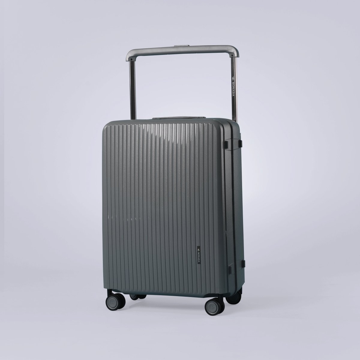 Burgos Zipless Suitcase Set of 3 Grey - MOON - Luggage & Travel Accessories - Sonada