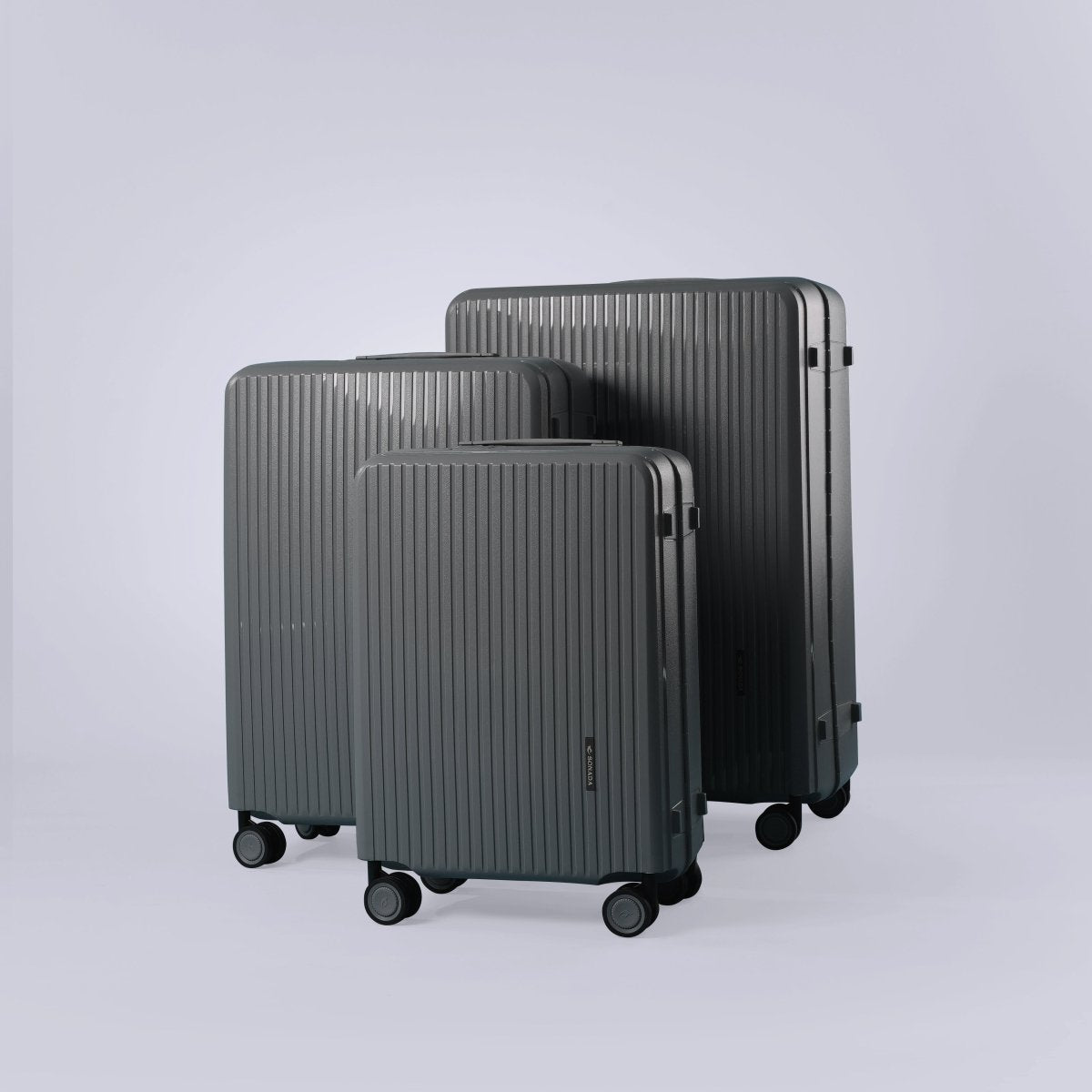 Burgos Zipless Suitcase Set of 3 Navy - MOON - Luggage & Travel Accessories - Sonada