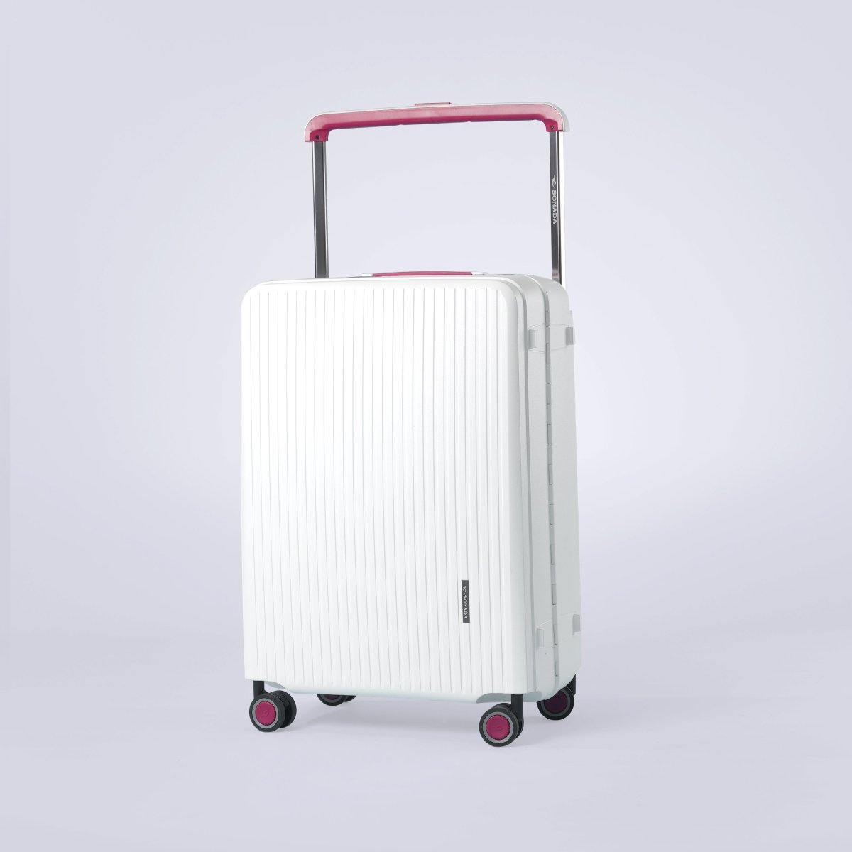 Burgos Zipless Suitcase Set of 3 White - MOON - Luggage & Travel Accessories - Sonada
