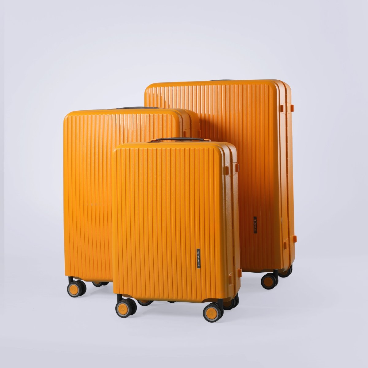 Burgos Zipless Suitcase Set of 3 White - MOON - Luggage & Travel Accessories - Sonada