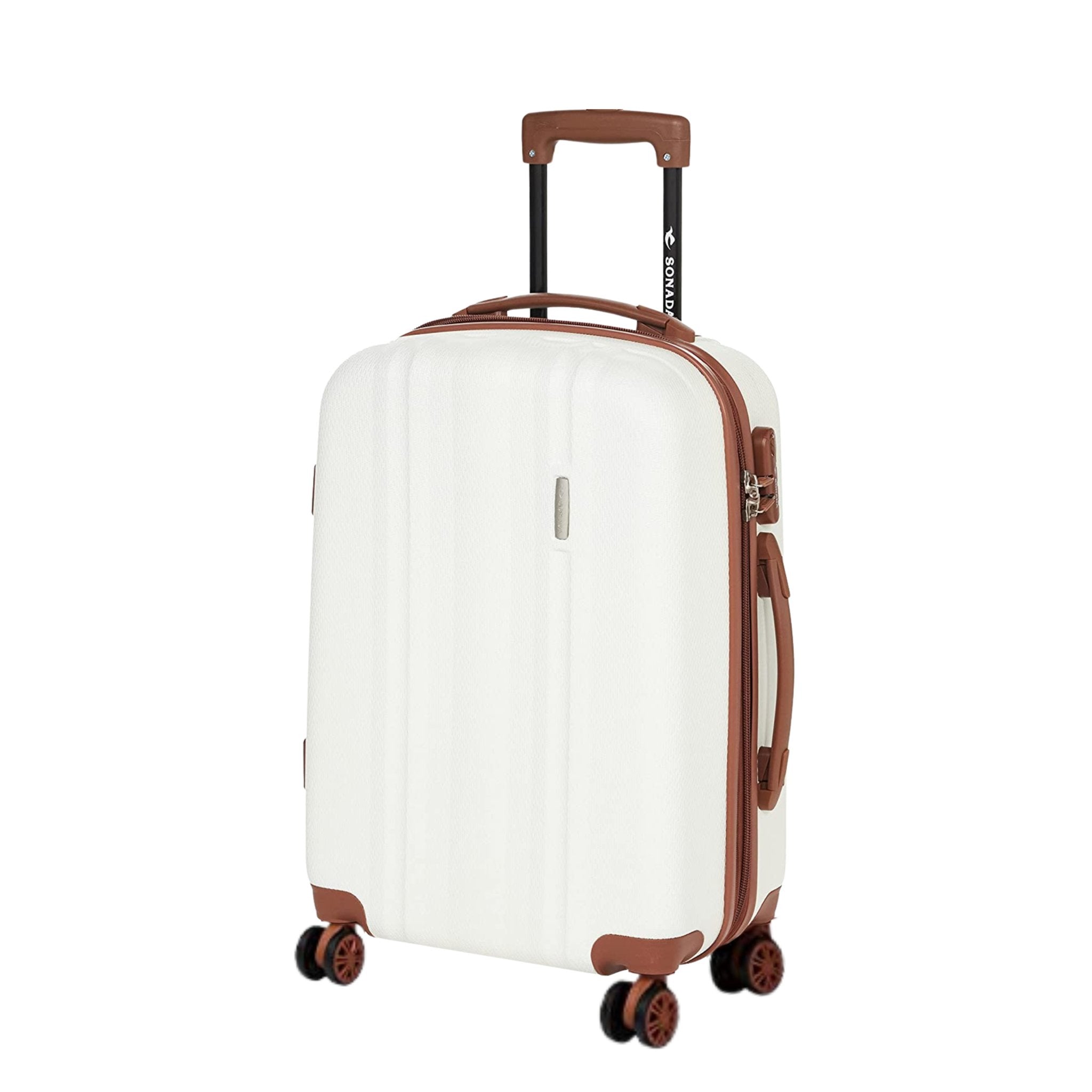 Sonada Upright Suitcases Trolley Set of 3 - White