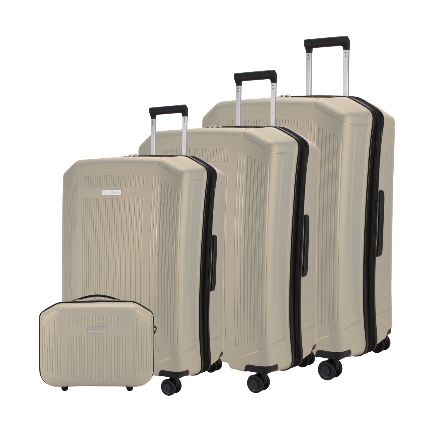 Sonada Milan Collection Trolley Set of 4,Light Grey