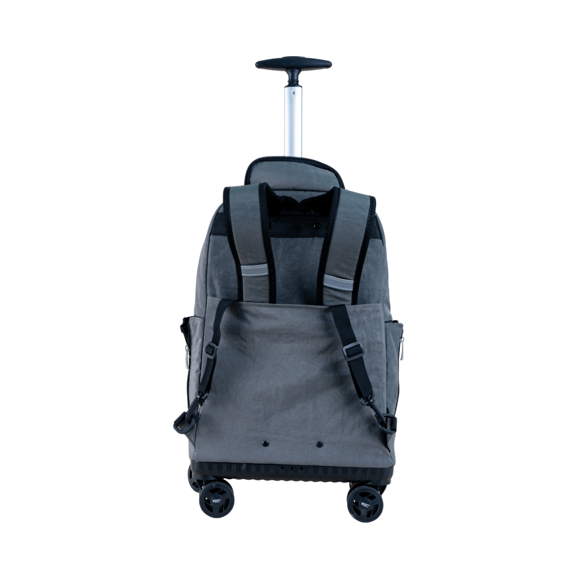 Dark Grey 4 - Wheels School Backpack Trolley Set (Lunch bag & Pencil Case) - MOON - Back 2 School - Wires