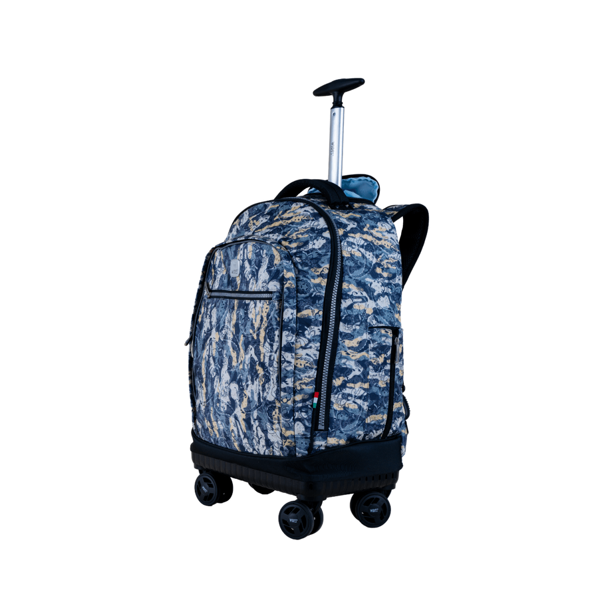 Graffiti 4 - Wheels School Backpack Trolley Set (Lunch bag & Pencil Case) - MOON - Back 2 School - Wires