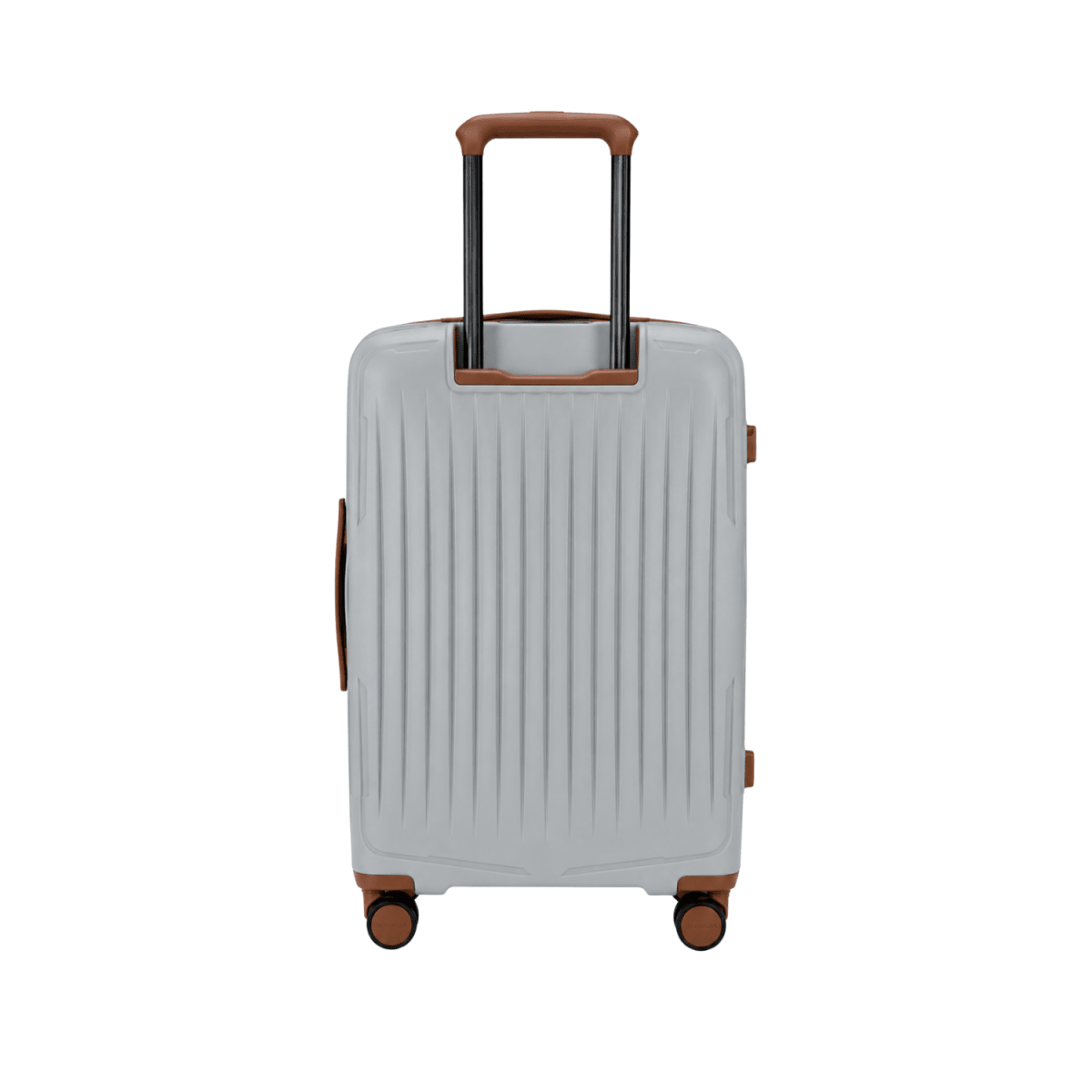 Granada Front Opening Hardside Luggage Set of 3 in Silver / Brown - MOON - Luggage - Sonada