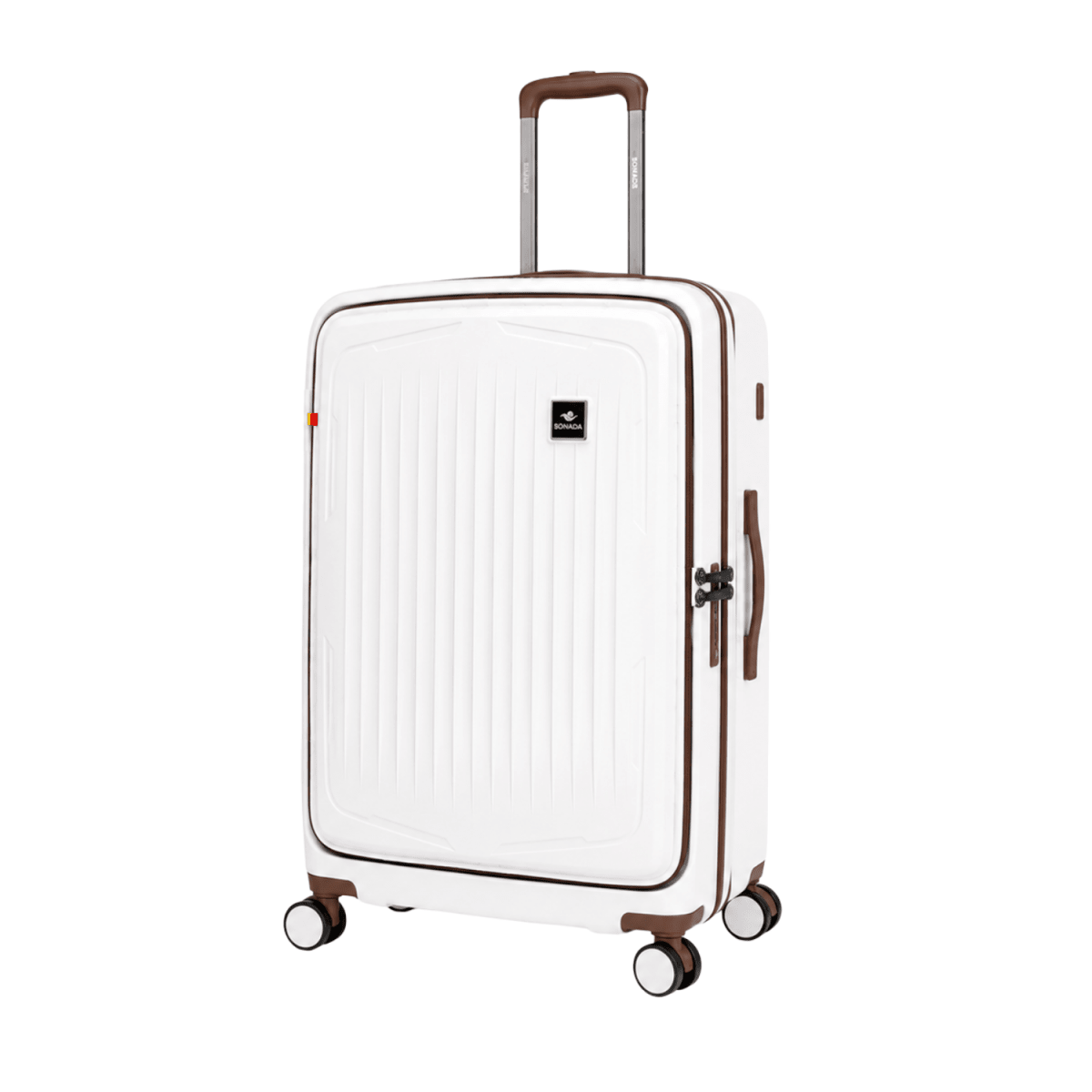 Granada Front Opening Hardside Luggage Set of 3 in White - MOON - Luggage - Sonada