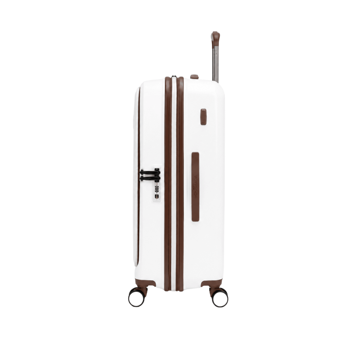 Granada Front Opening Hardside Luggage Set of 3 in White - MOON - Luggage - Sonada