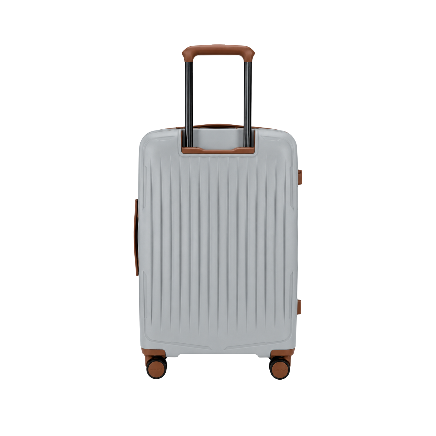 Granada Front Opening Hardside Luggage Set of 3 in Silver / Brown