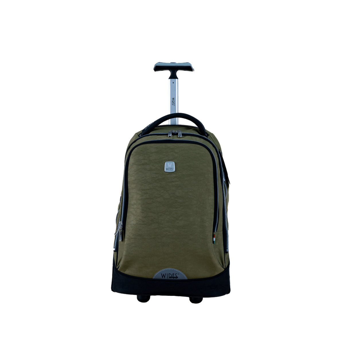 Green Big Wheel School Bag Trolley Set of 3 (Lunch Bag & Pencil Case) - MOON - Back 2 School - Wires