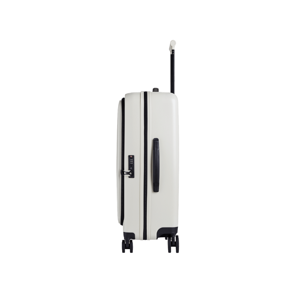 Greenwich Hardside Suitcase front opening set Of 3 in Pure White - MOON - Luggage & Travel Accessories - Verage