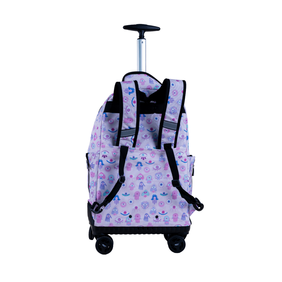 Hand 4 - Wheels School Backpack Trolley Set (Lunch bag & Pencil Case) - MOON - Back 2 School - Wires