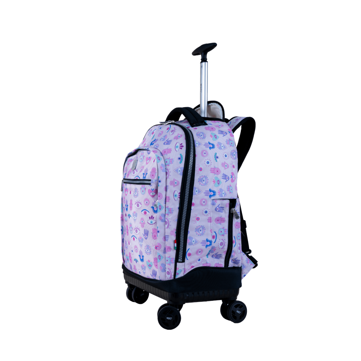 Hand 4 - Wheels School Backpack Trolley Set (Lunch bag & Pencil Case) - MOON - Back 2 School - Wires