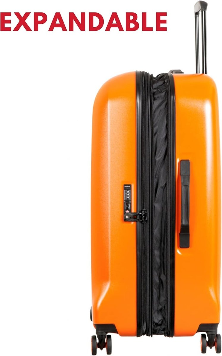 Houston Hardside Suitcase Set Of 3 - Orange - MOON - Luggage & Travel Accessories - Verage