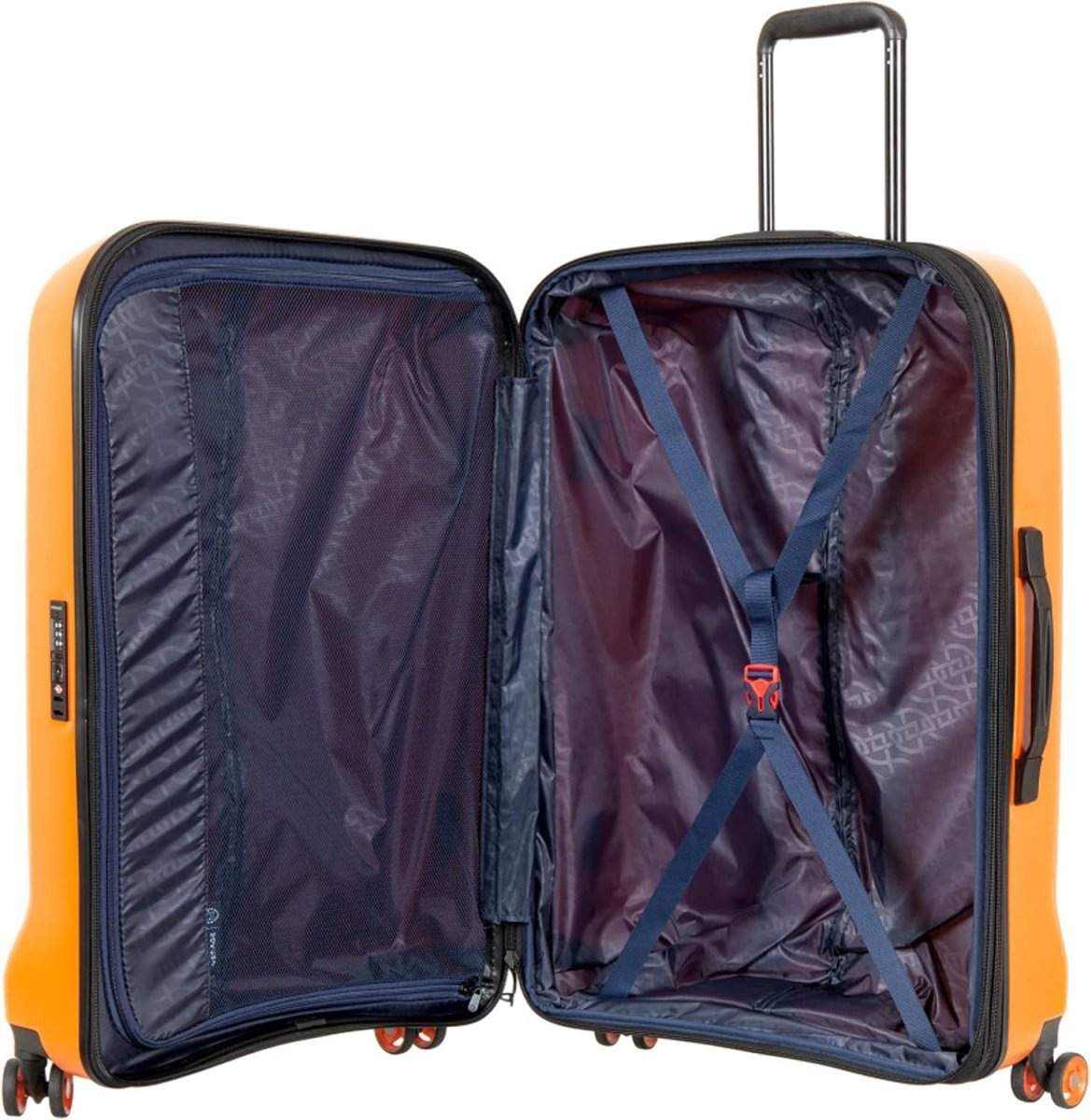 Houston Hardside Suitcase Set Of 3 - Orange - MOON - Luggage & Travel Accessories - Verage