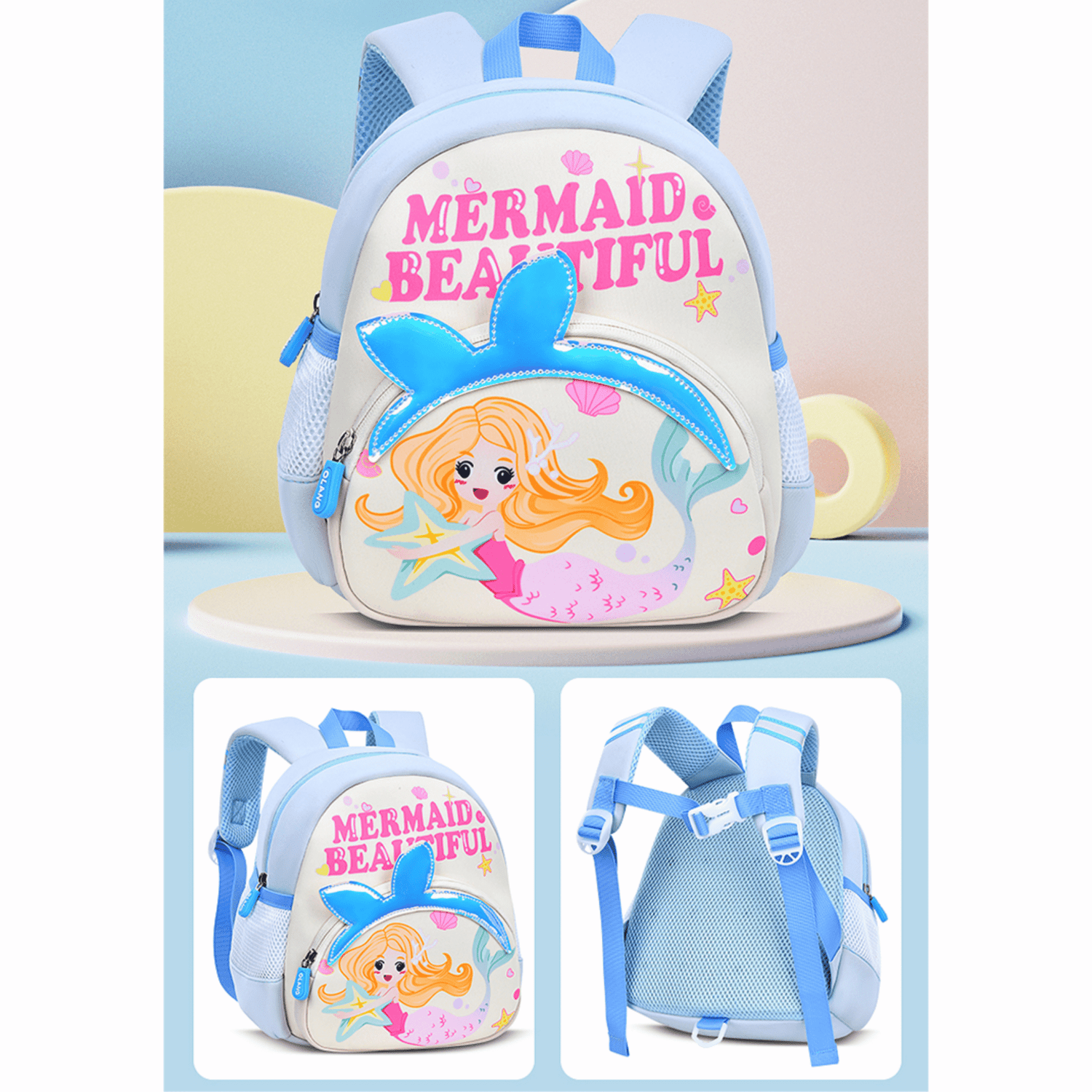 Kids Backpack Mermaid Blue - MOON - Back 2 School - Bravo