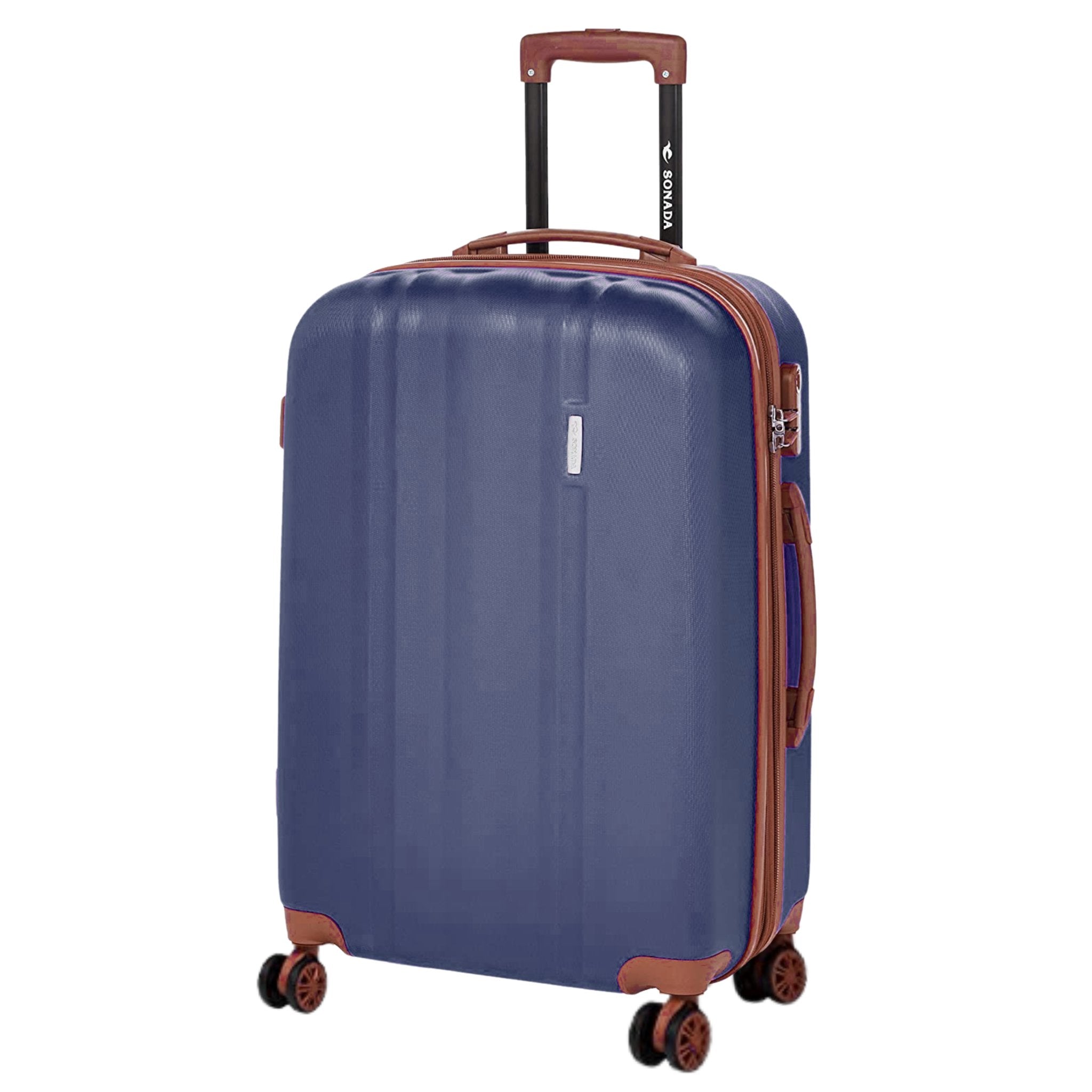 Sonada Upright Suitcases Trolley Set of 3 - Navy