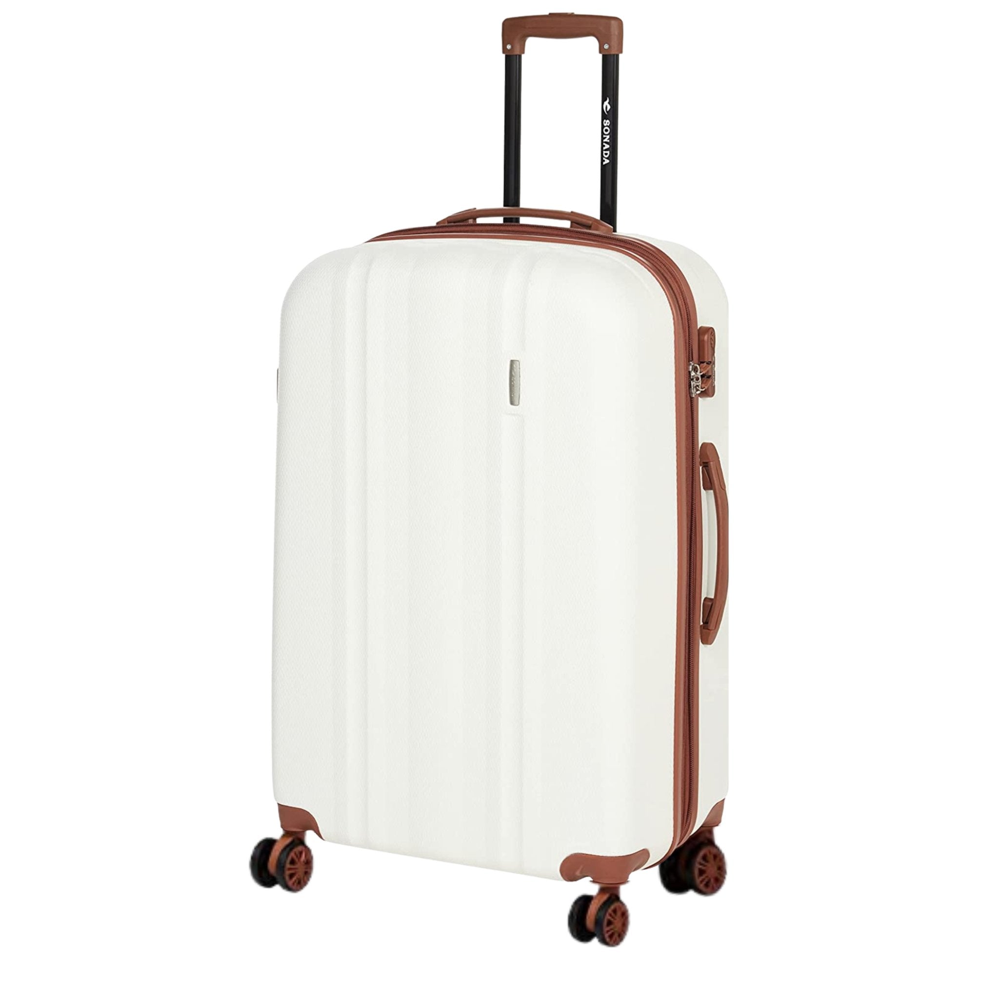 Sonada Upright Suitcases Trolley Set of 3 - White