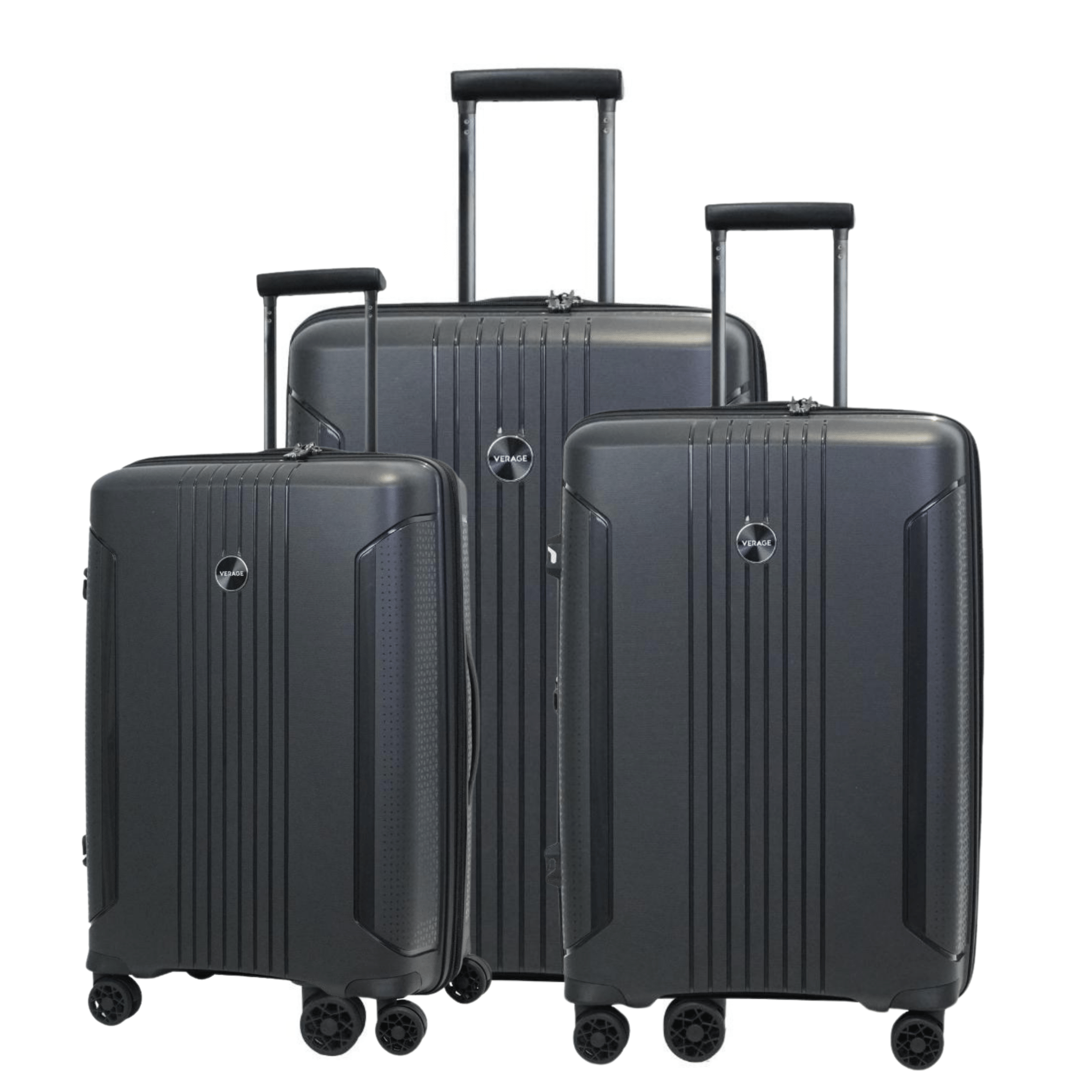 London Suitcase Set Of 3 - Black - MOON - Luggage & Travel Accessories - Verage