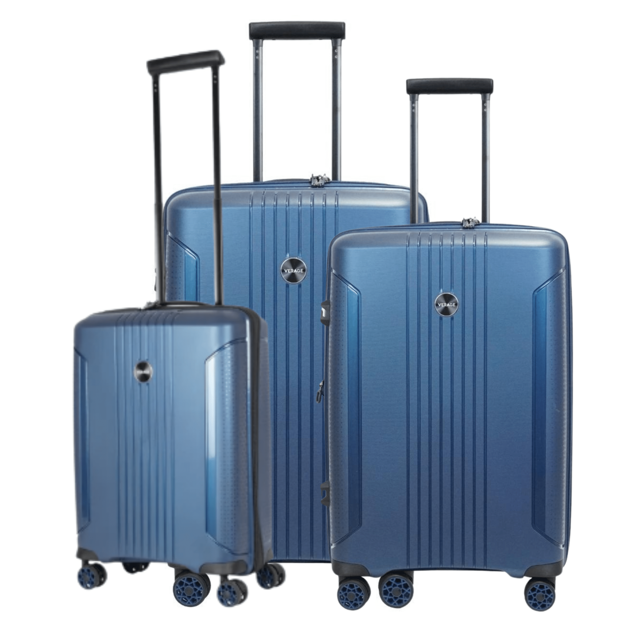 London Suitcase Set Of 3 - Navy - MOON - Luggage & Travel Accessories - Verage